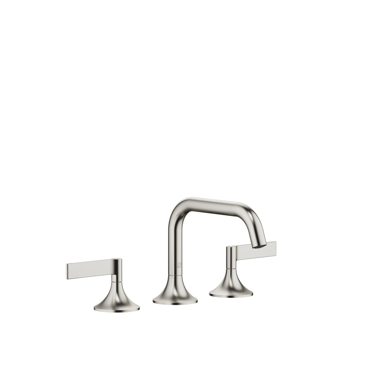 Dornbracht VAIA Üç Delikli Lavabo Bataryası, Kumandalı Süzgeçli — Fırçalanmış Platin