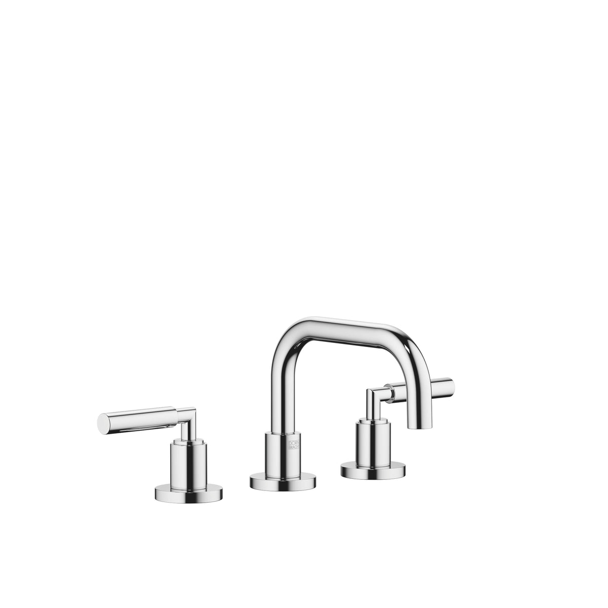 Dornbracht TARA Üç Delikli Lavabo Bataryası, Kumandalı Süzgeçli — Krom