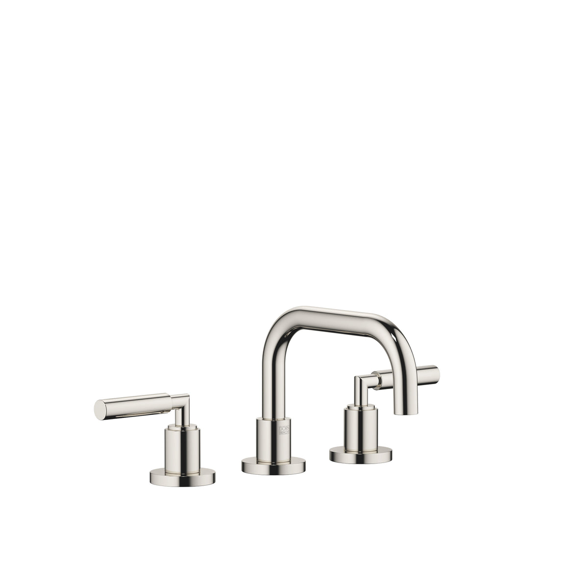 Dornbracht TARA Üç Delikli Lavabo Bataryası, Kumandalı Süzgeçli — Platin