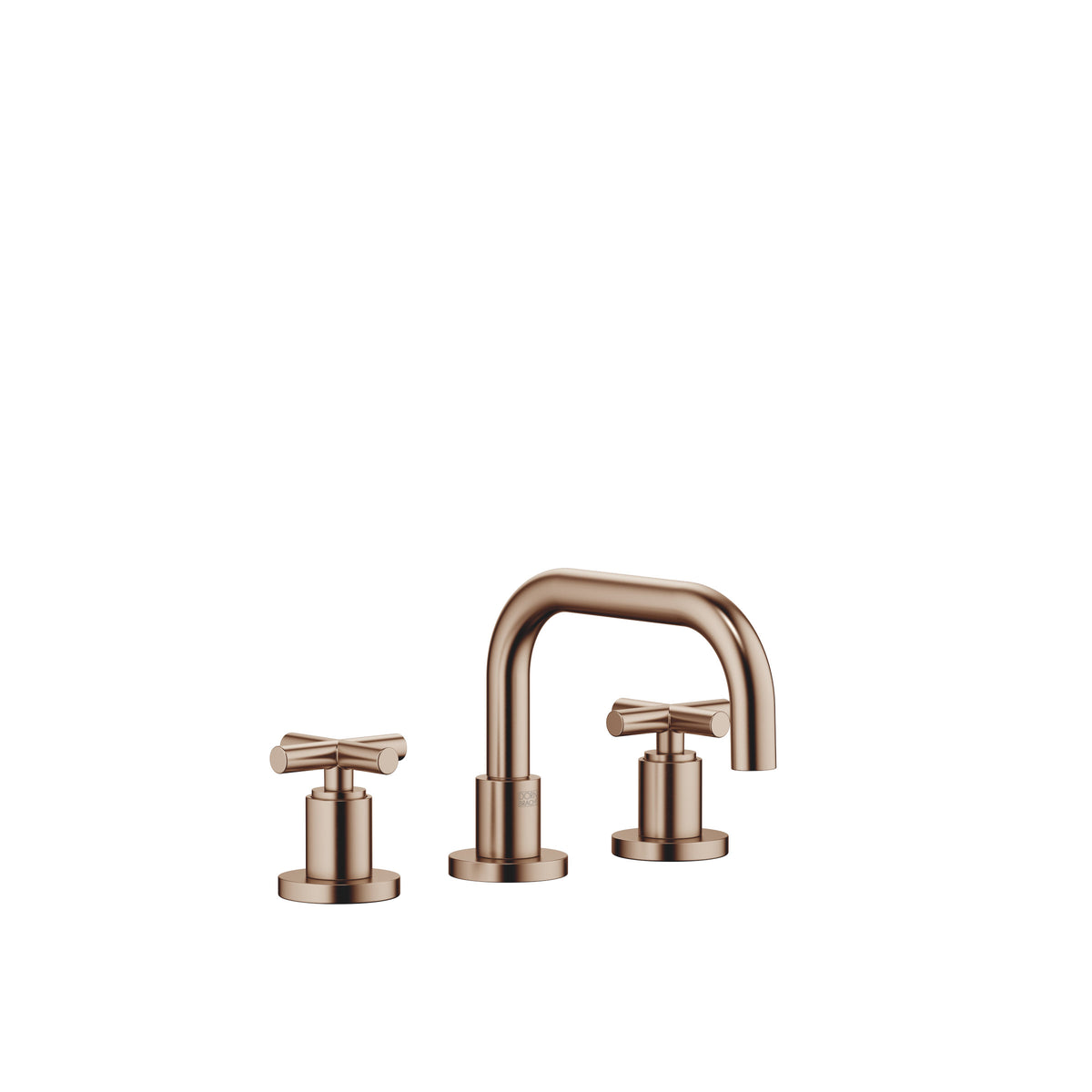 Dornbracht TARA Üç Delikli Lavabo Bataryası, Kumandalı Süzgeçli — Fırçalanmış Bronz (PVD)