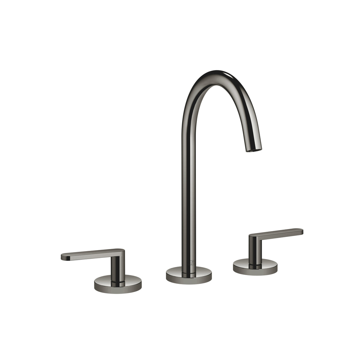 Dornbracht META Üç Delikli Lavabo Bataryası, Kumandalı Süzgeçli — Koyu Krom