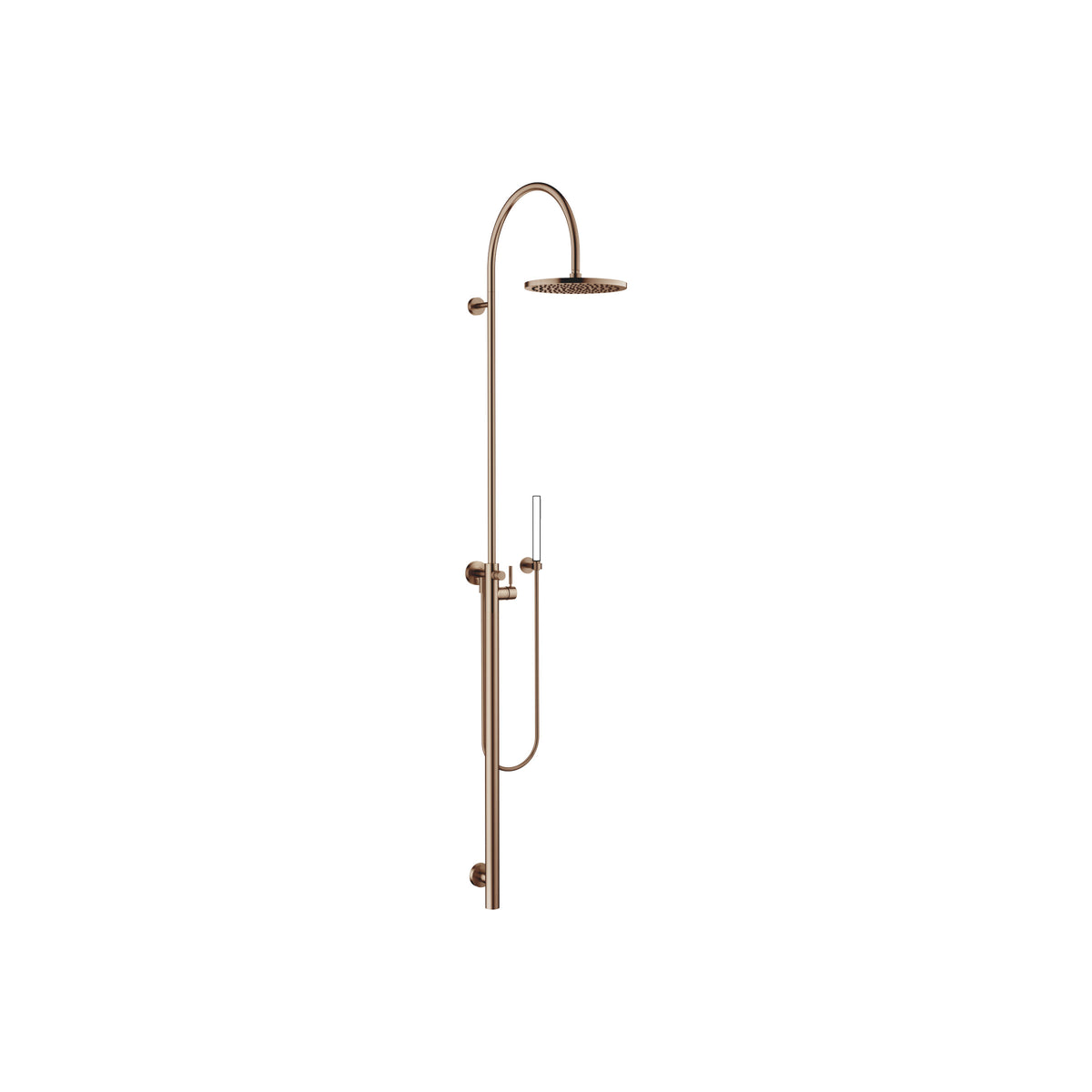 Dornbracht SERIES SPECIFIC Duş Sistemi Tek Kollu Duş Bataryalı El Duşusuz FlowReduce — Fırçalanmış Bronz (PVD)