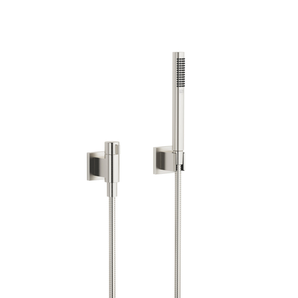 Dornbracht SERIES SPECIFIC El Duşu Seti Ayrı Rozetli Debi Ayarlı — Fırçalanmış Platin