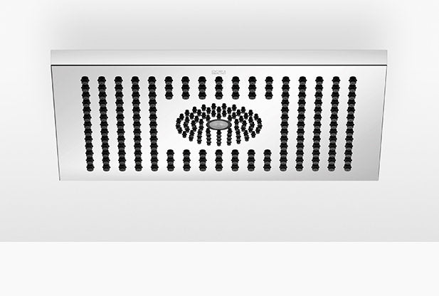 Dornbracht SERIES SPECIFIC Tepe Duşu Tavan Sıva Üstü, Işıklı 300 x 240 mm — Fırçalanmış Şampanya (22 ayar Altın)