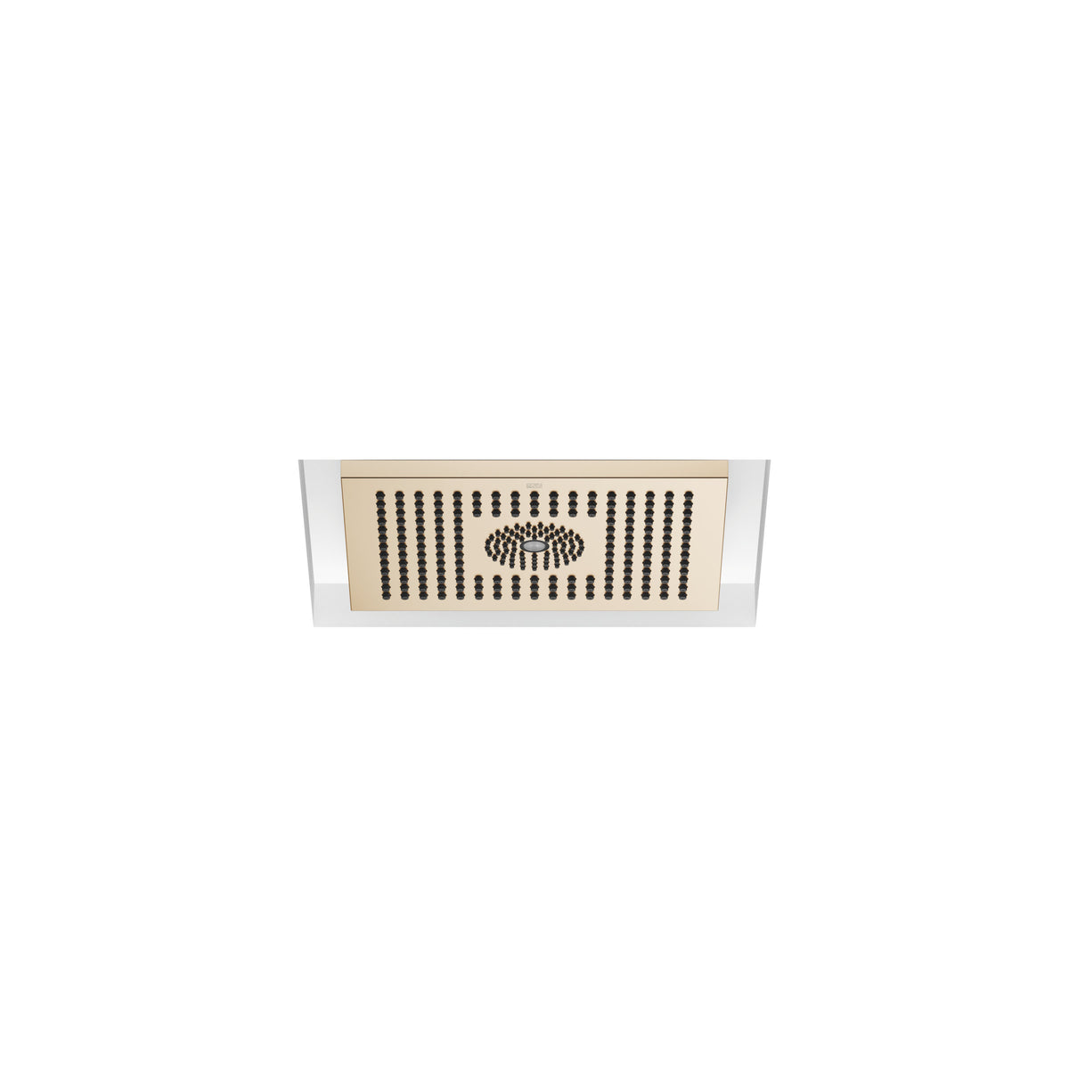 Dornbracht SERIES SPECIFIC Tepe Duşu Tavana Gömme, Işıklı 300 x 240 mm — Fırçalanmış Açık Altın (PVD)