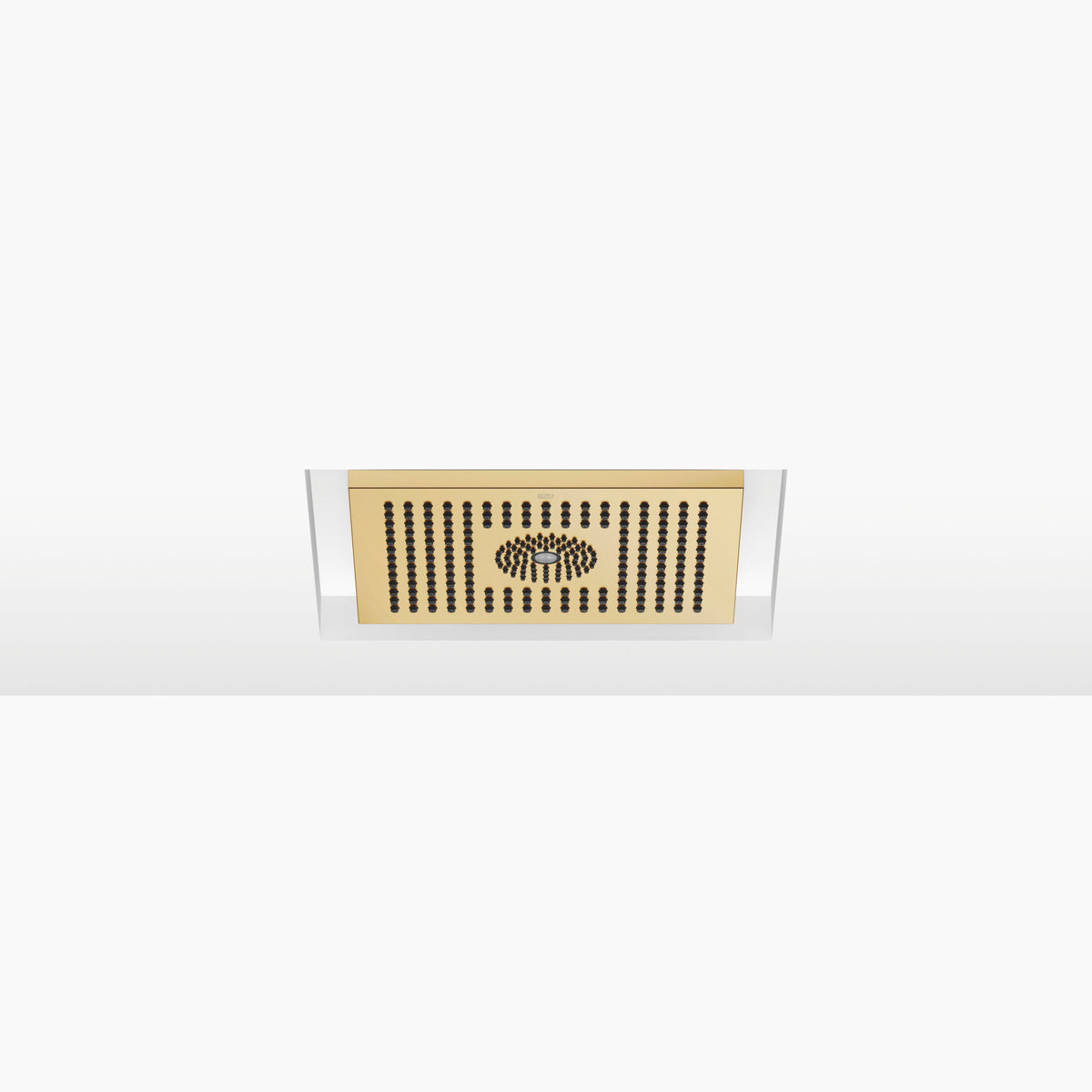 Dornbracht SERIES SPECIFIC Tepe Duşu Tavana Gömme, Işıklı 300 x 240 mm — Fırçalanmış Durabrass (23 ayar Altın)