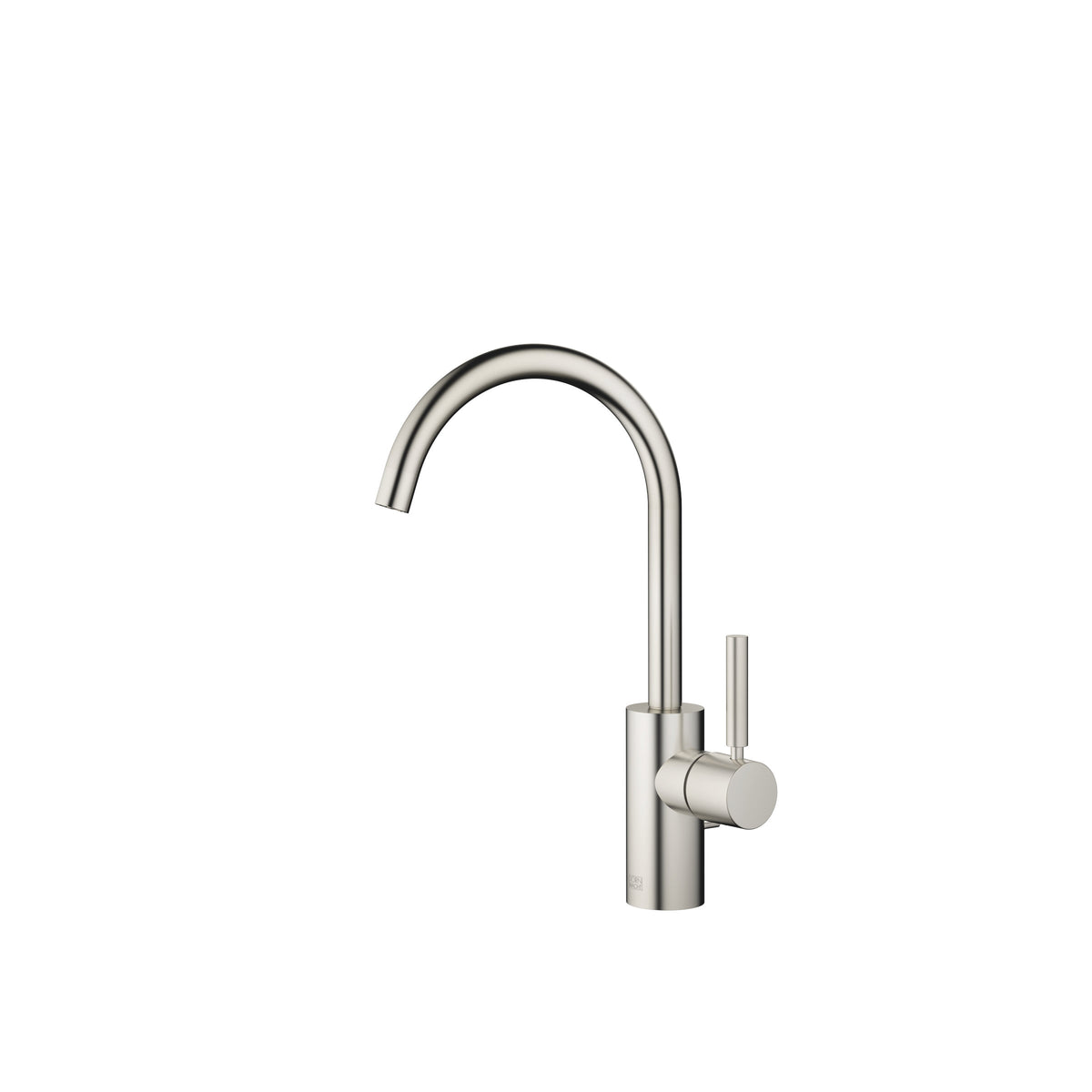 Dornbracht META Tek Kollu Lavabo Bataryası, Kumandalı Süzgeçli — Fırçalanmış Platin