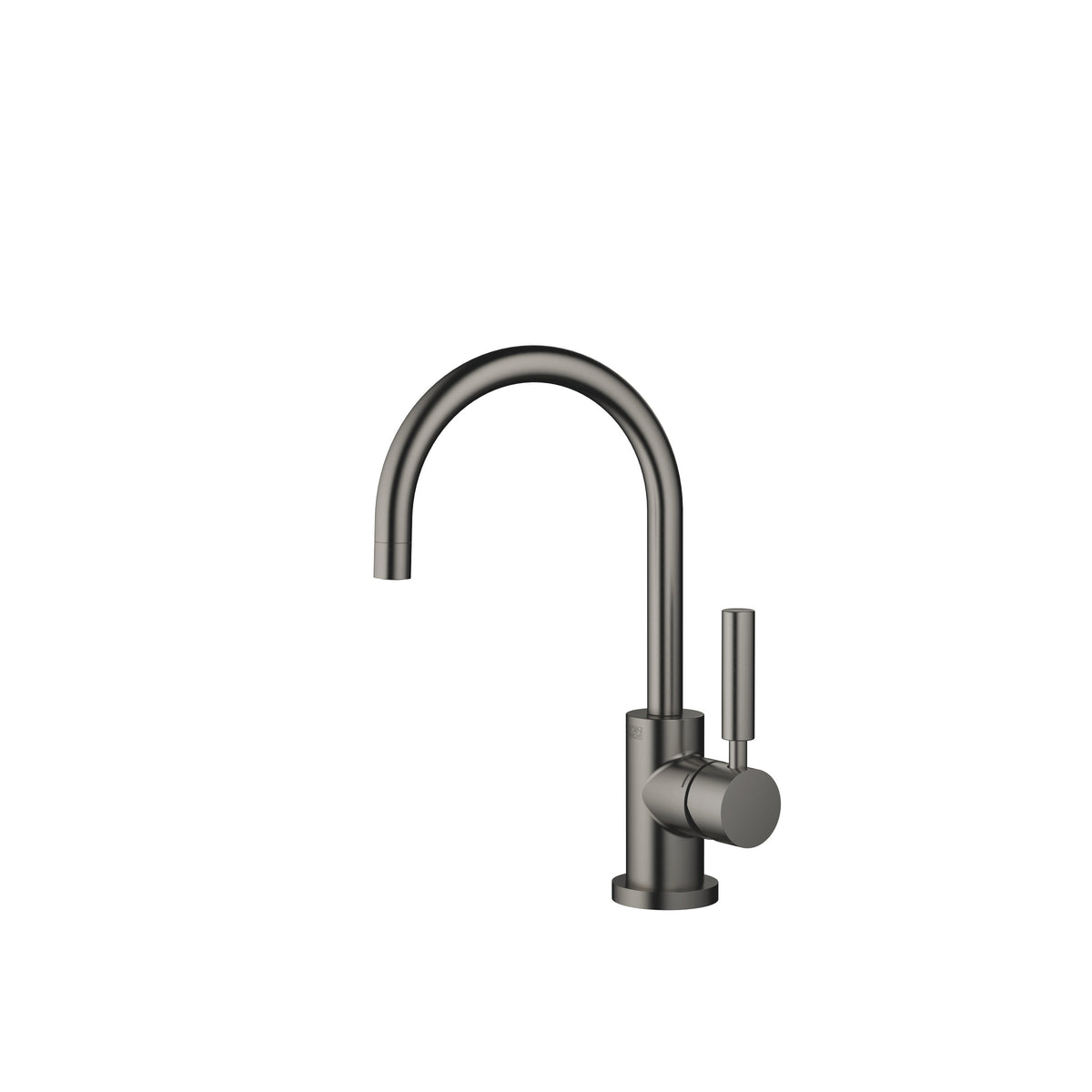 Dornbracht TARA Tek Kollu Lavabo Bataryası, Kumandalı Süzgeçli — Fırçalanmış Koyu Platin