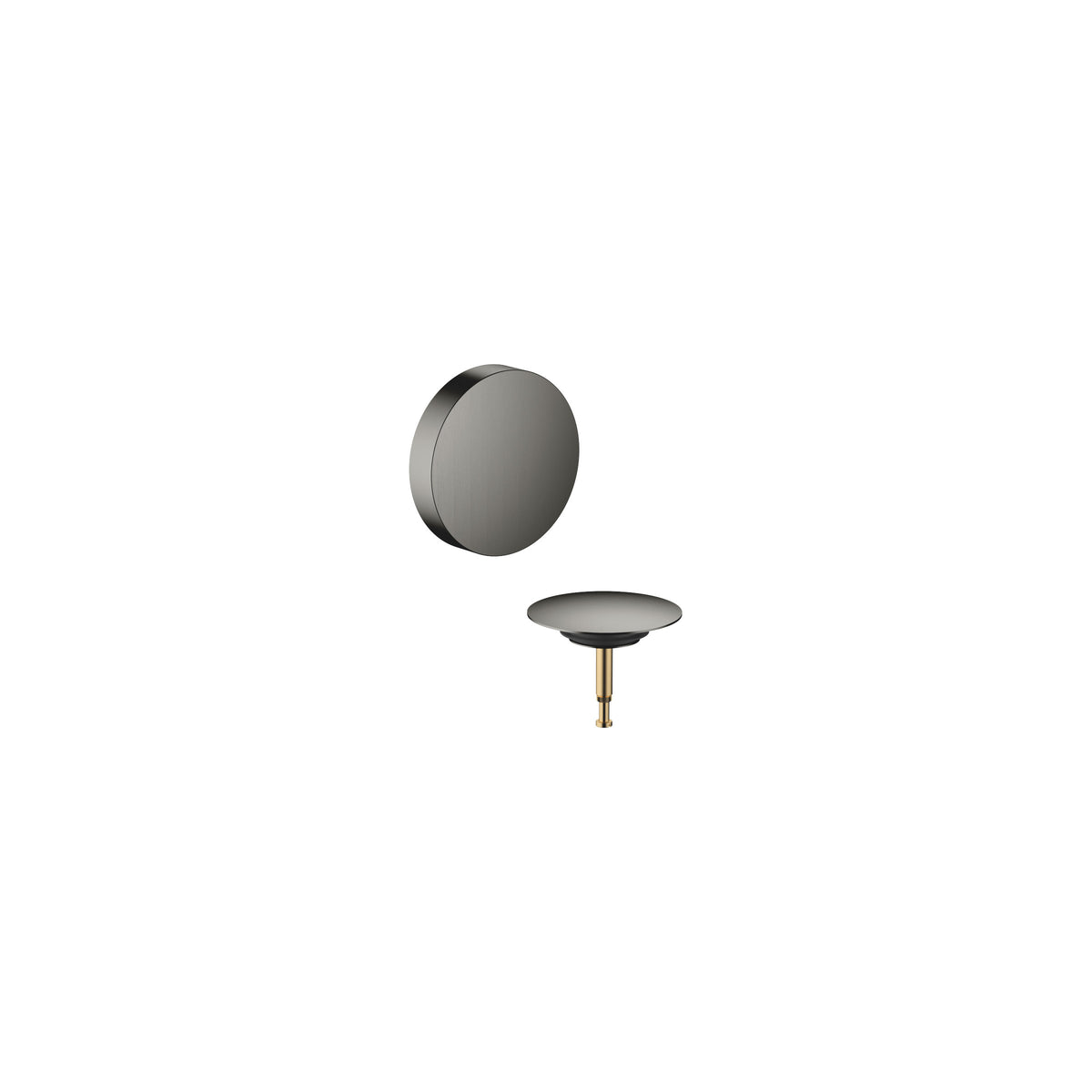 Dornbracht SERIES-VARIOUS Kumandalı Süzgeç ve Taşma Seti — Fırçalanmış Koyu Platin