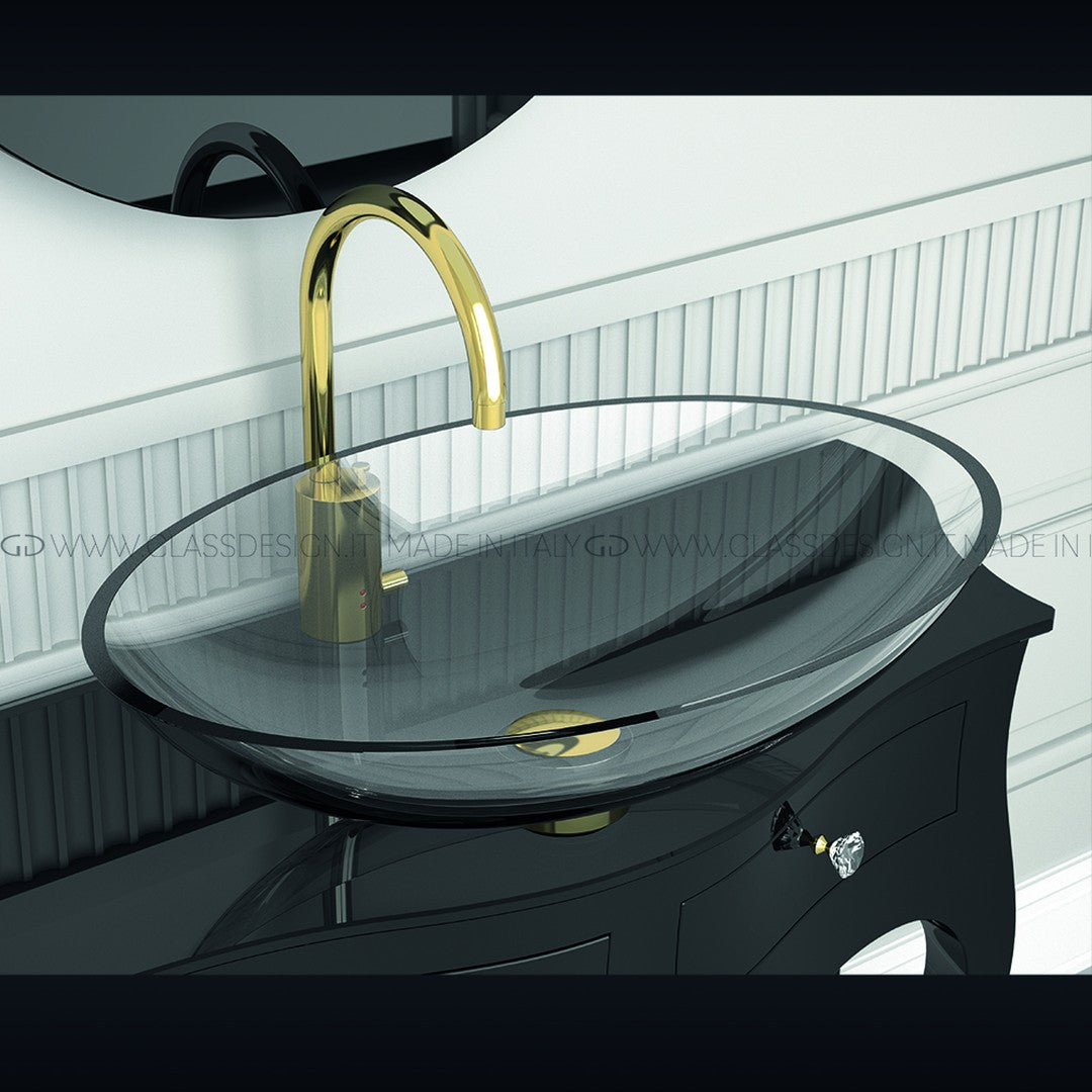 Glass Design Flou: El Yapımı Kristal Çanak Lavabo Koleksiyonu