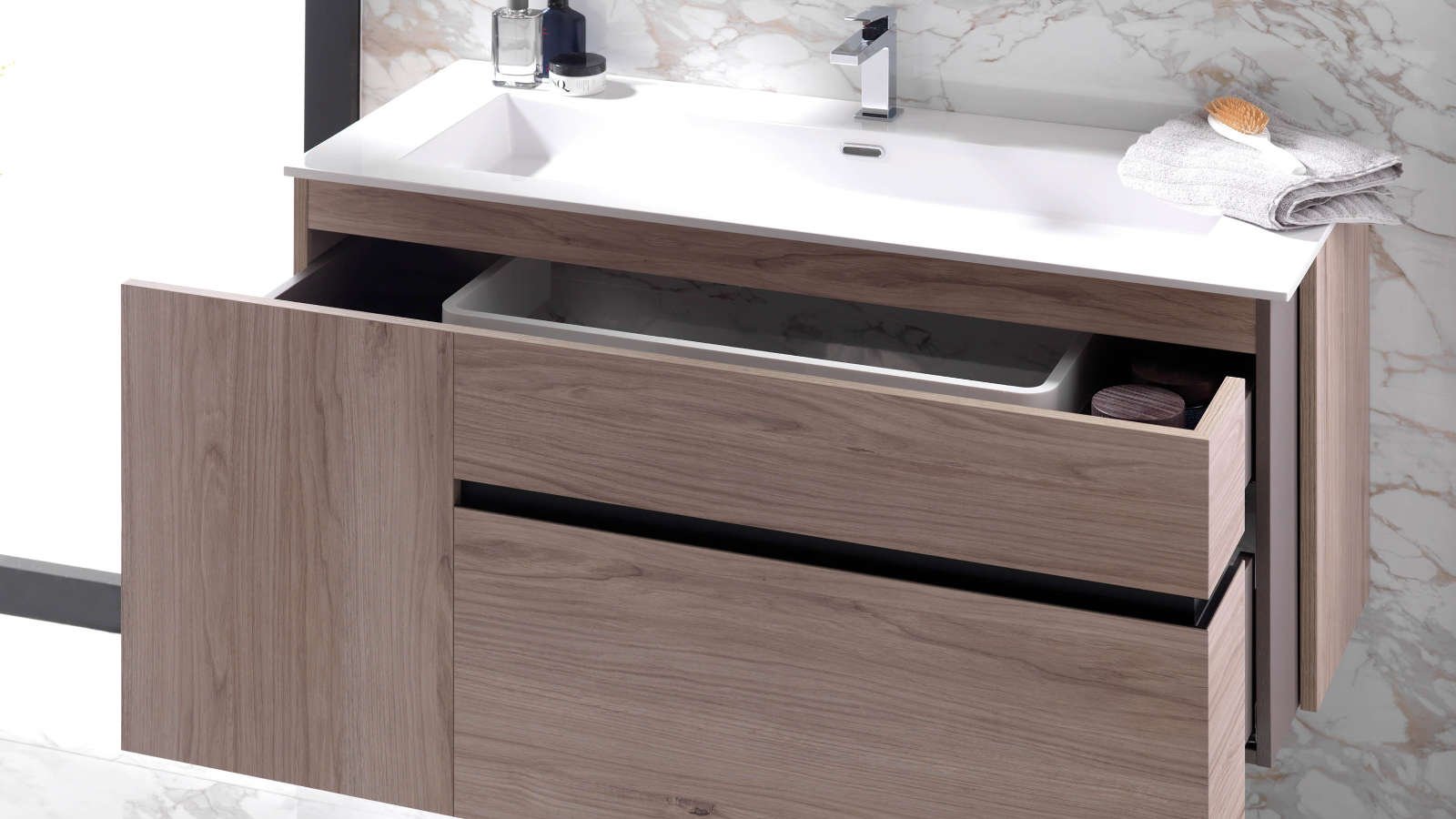 GAMA Decor Corner: Köşeye Özel Kompakt Banyo Mobilyası