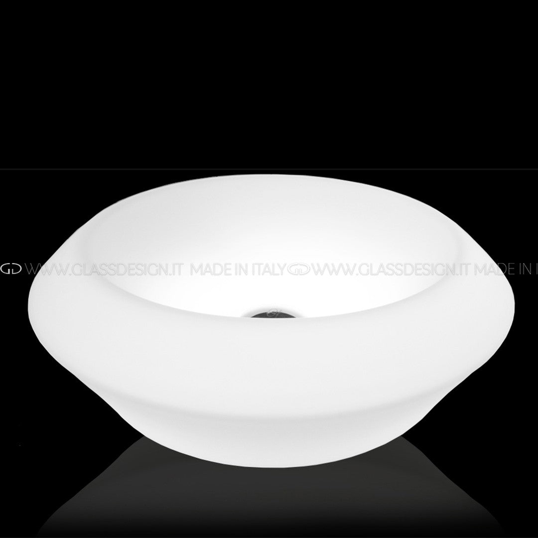 Glass Design Isola: LED Işıklı Murano Cam Lüks Banyo Koleksiyonu