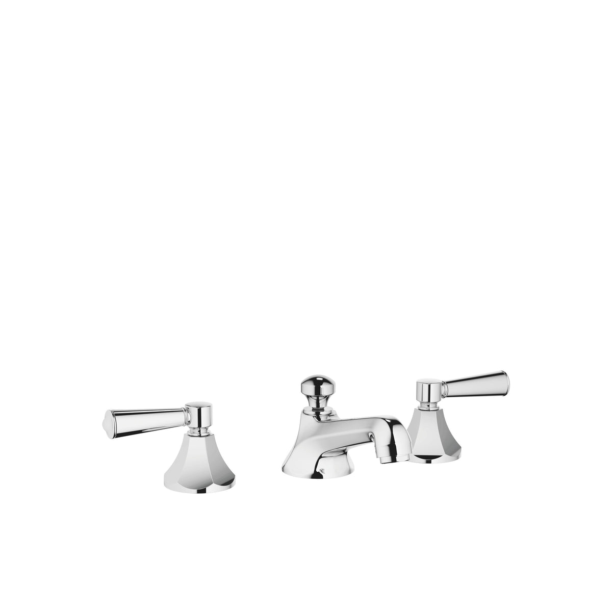 Dornbracht MADISON Üç Delikli Lavabo Bataryası, Kumandalı Süzgeçli — Krom