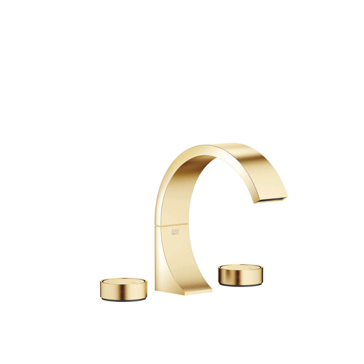 Dornbracht CYO Üç Delikli Lavabo Bataryası, Kumandalı Süzgeçli — Durabrass / Fırçalanmış Durabrass (23 ayar Altın)