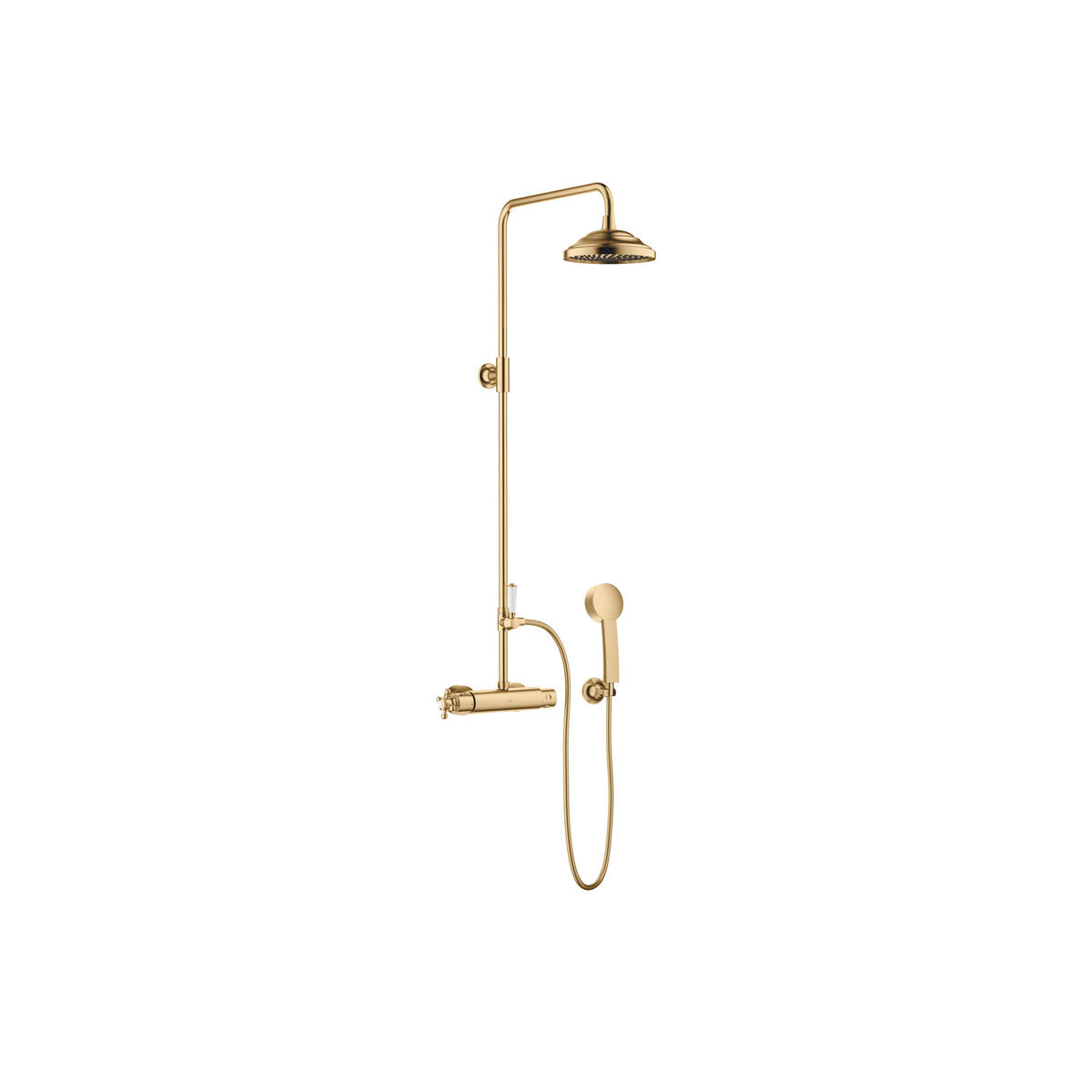 Dornbracht MADISON Duş Kolonu Duş Termostatlı 200 mm — Fırçalanmış Durabrass (23 ayar Altın)