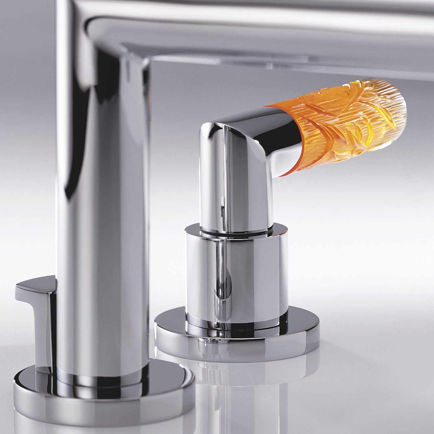 THG Paris Bambou Amber Crystal Lüks Banyo Armatürü Koleksiyonu