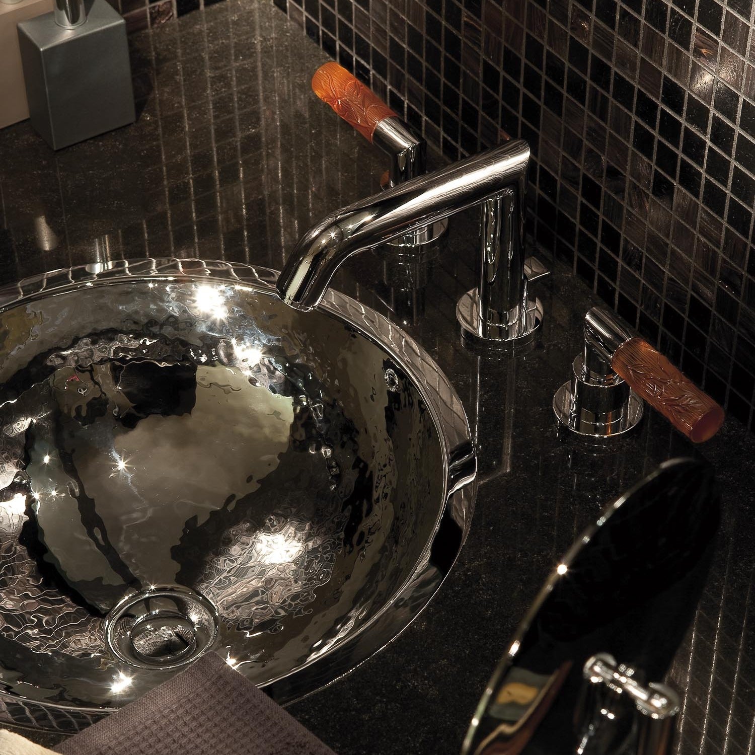 THG Paris Bambou Amber Crystal Lüks Banyo Armatürü Koleksiyonu