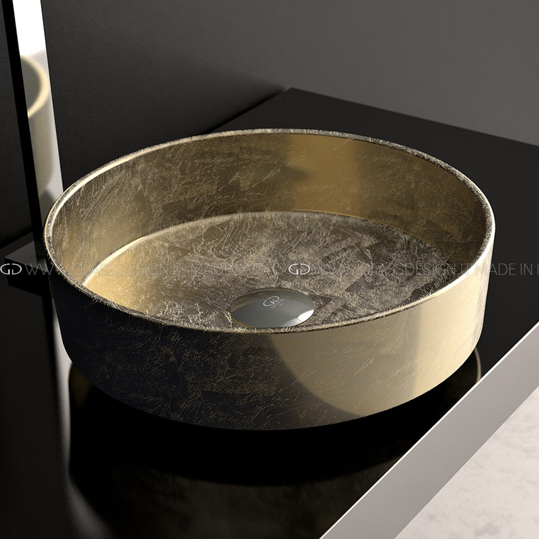 Glass Design Rho: Altın Varak Detaylı Lüks Banyo Koleksiyonu