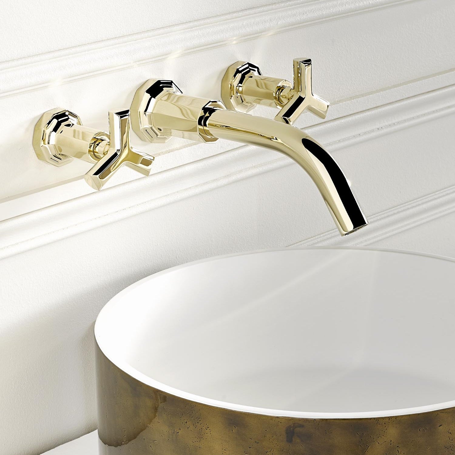 THG Paris Les Ondes: Kristal Facet Detaylı Lüks Banyo Armatürü