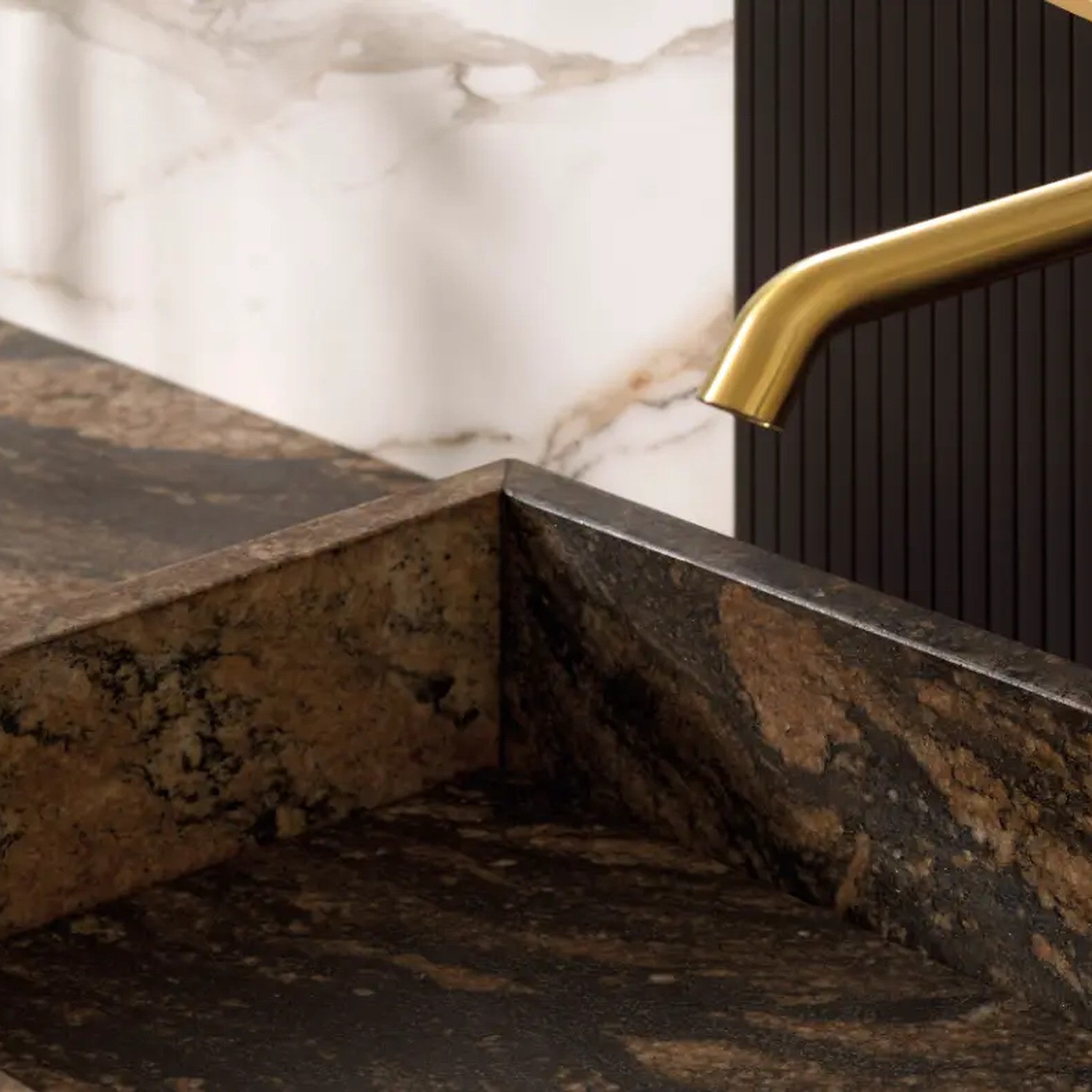 GAMA Decor Onda Onix: Oluklu Cepheli Lüks Banyo Mobilyası