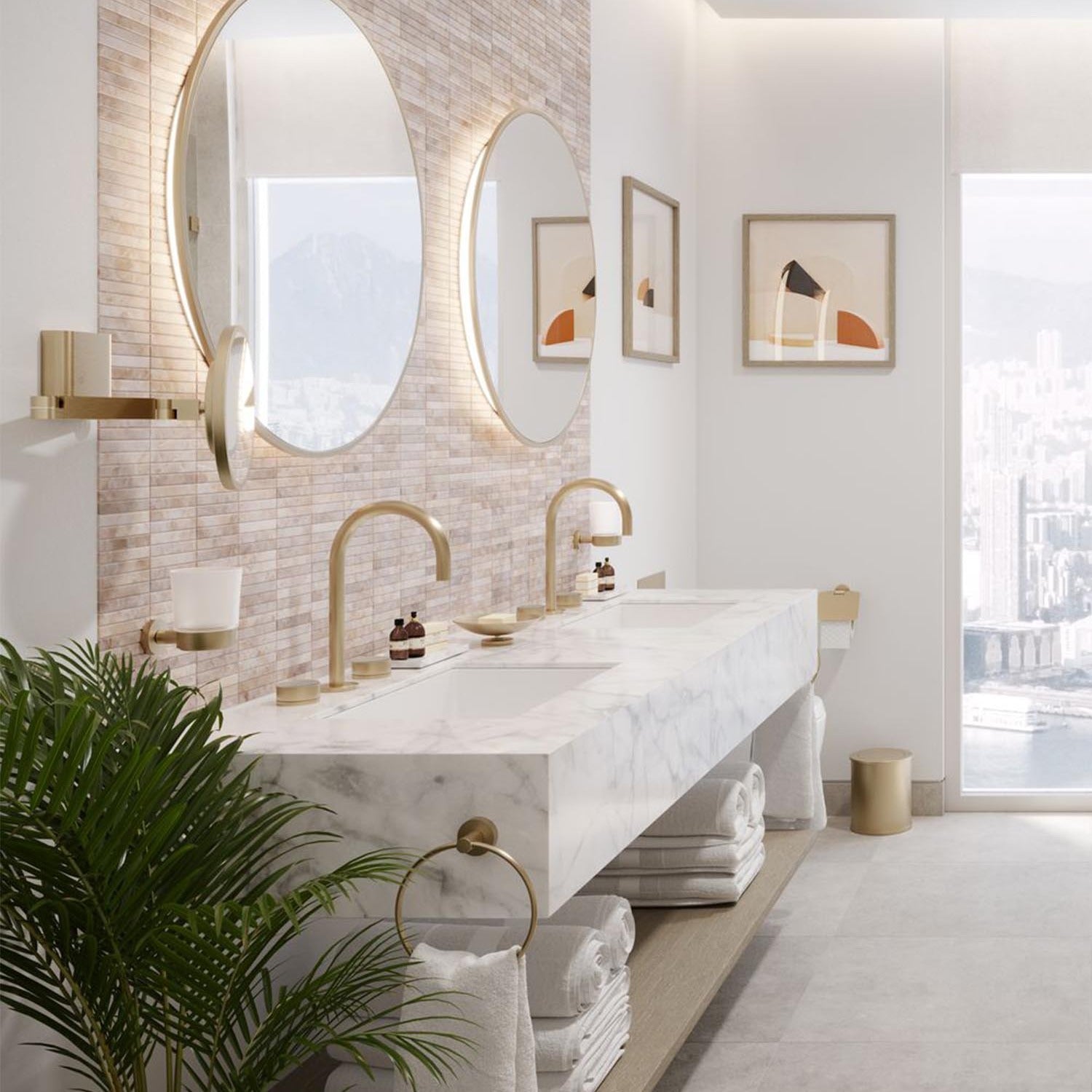 THG Paris Yoko Ice: Mermer Dokunuşlu Lüks Banyo Armatürü