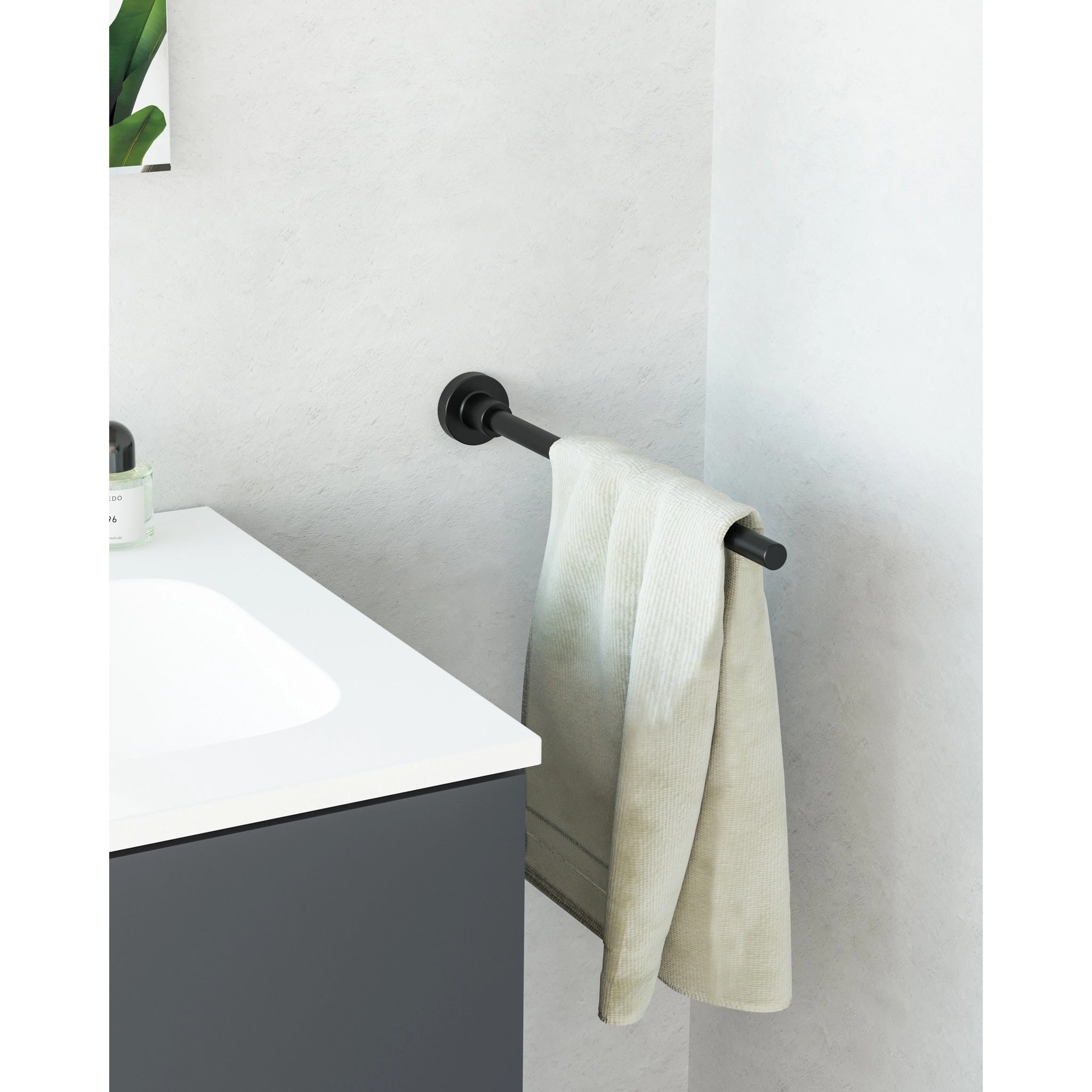 Sonia Bath Sabit Havlu Askısı – Mat Siyah Banyo Şıklığı