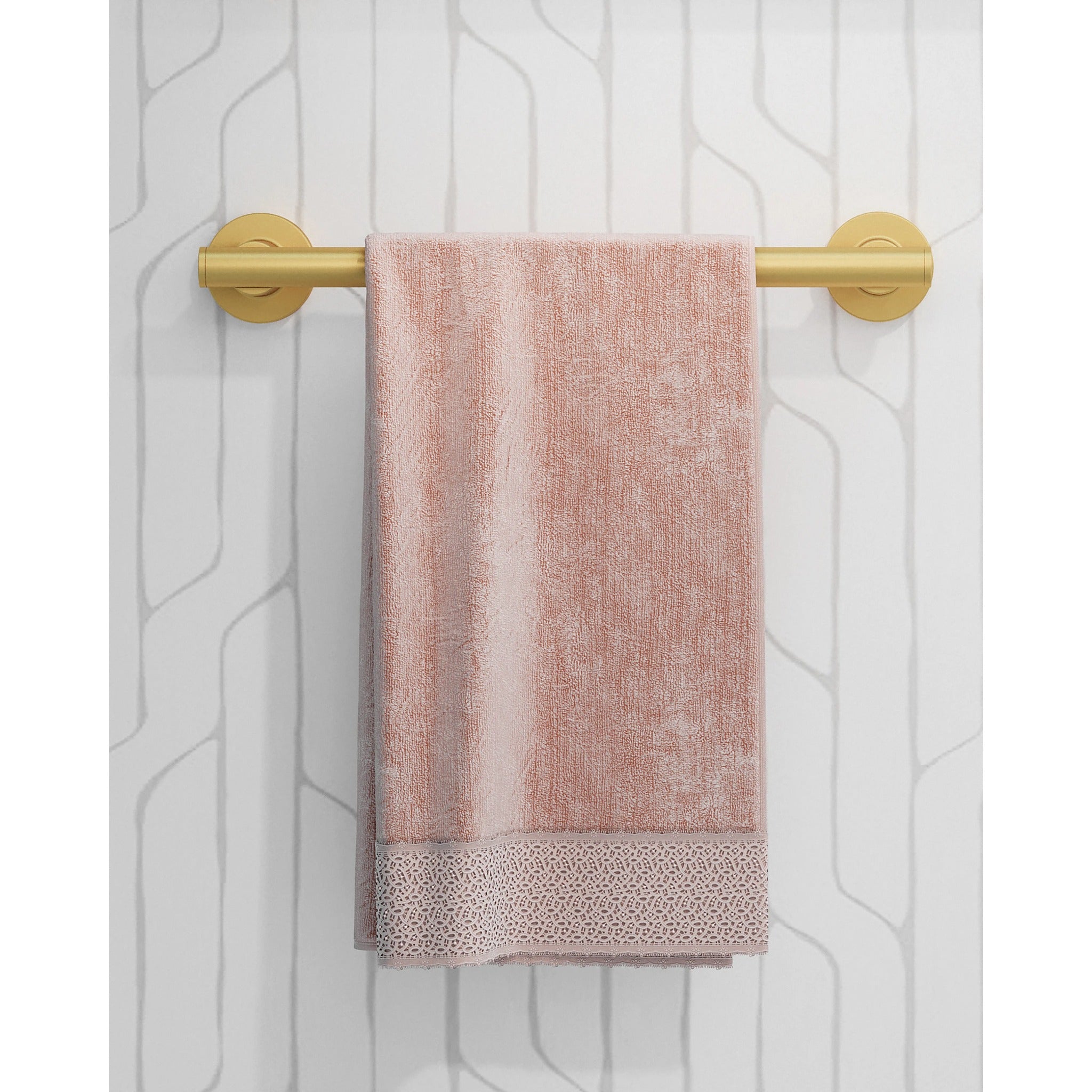 Sonia Bath Fırçalanmış Altın Havlu Askısı | 30 cm Lüks Banyo