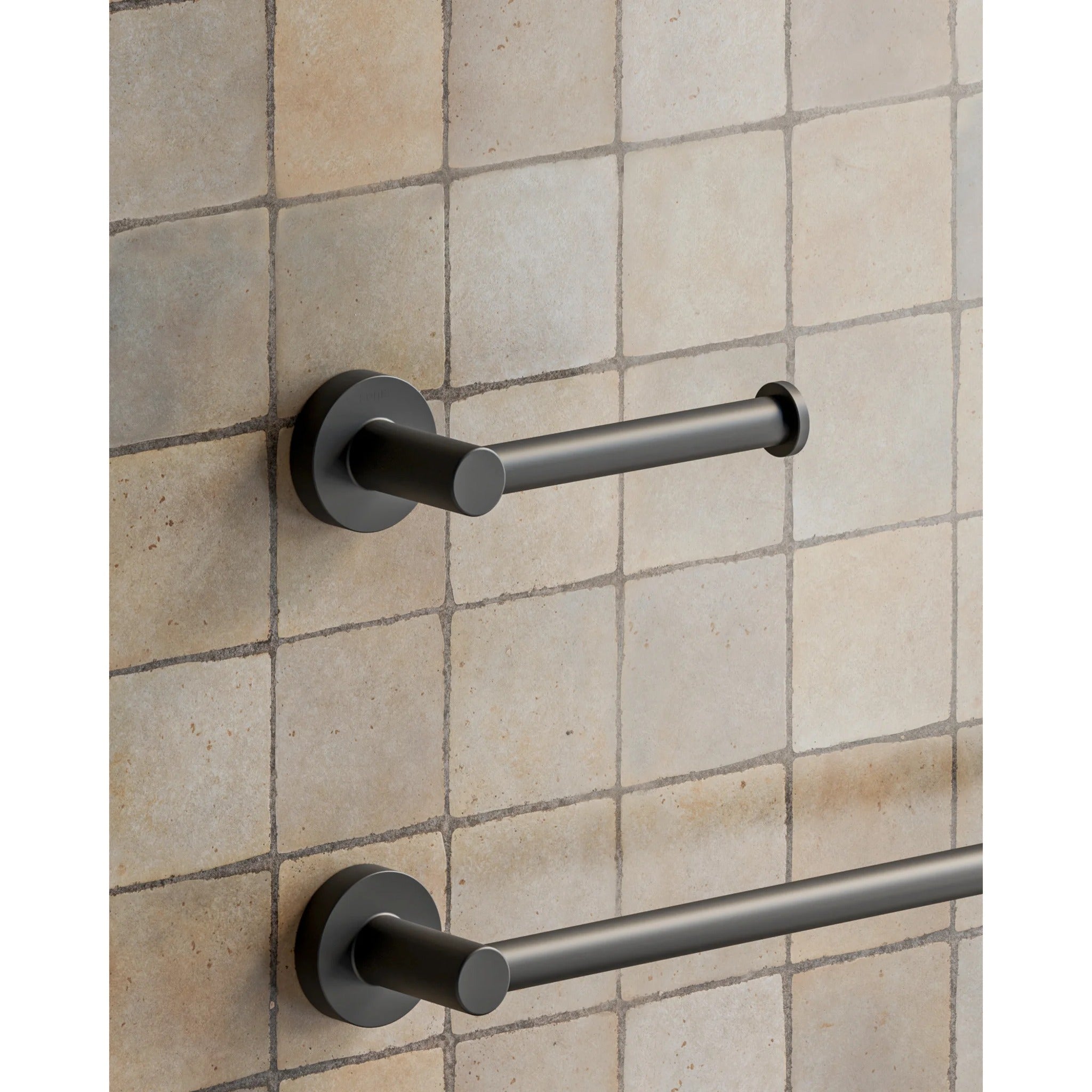 Open toilet roll holder – Mat Siyah