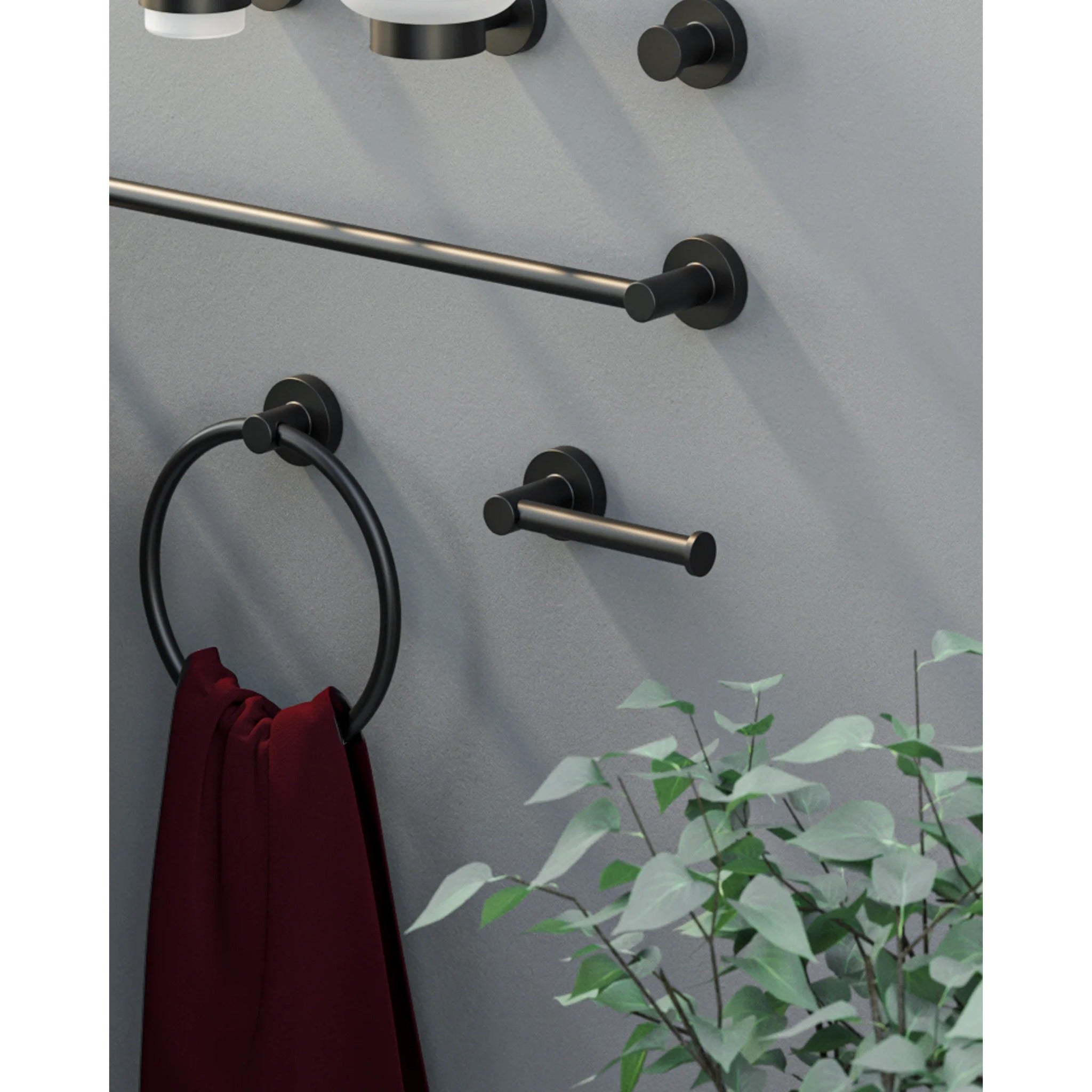 Open toilet roll holder – Mat Siyah