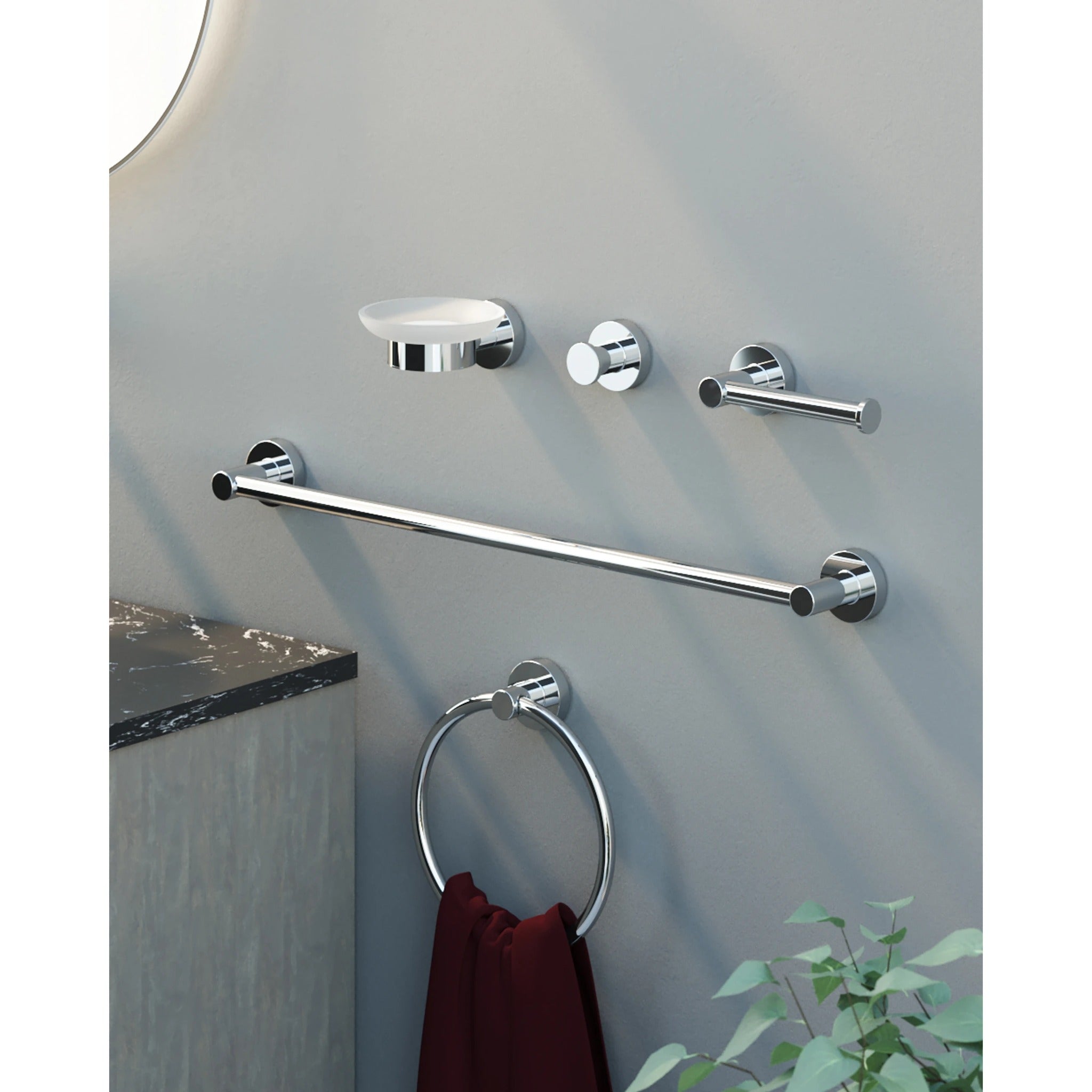 Sonia Bath Krom Havlu Askısı 60 cm – Banyonuzda Zarafet