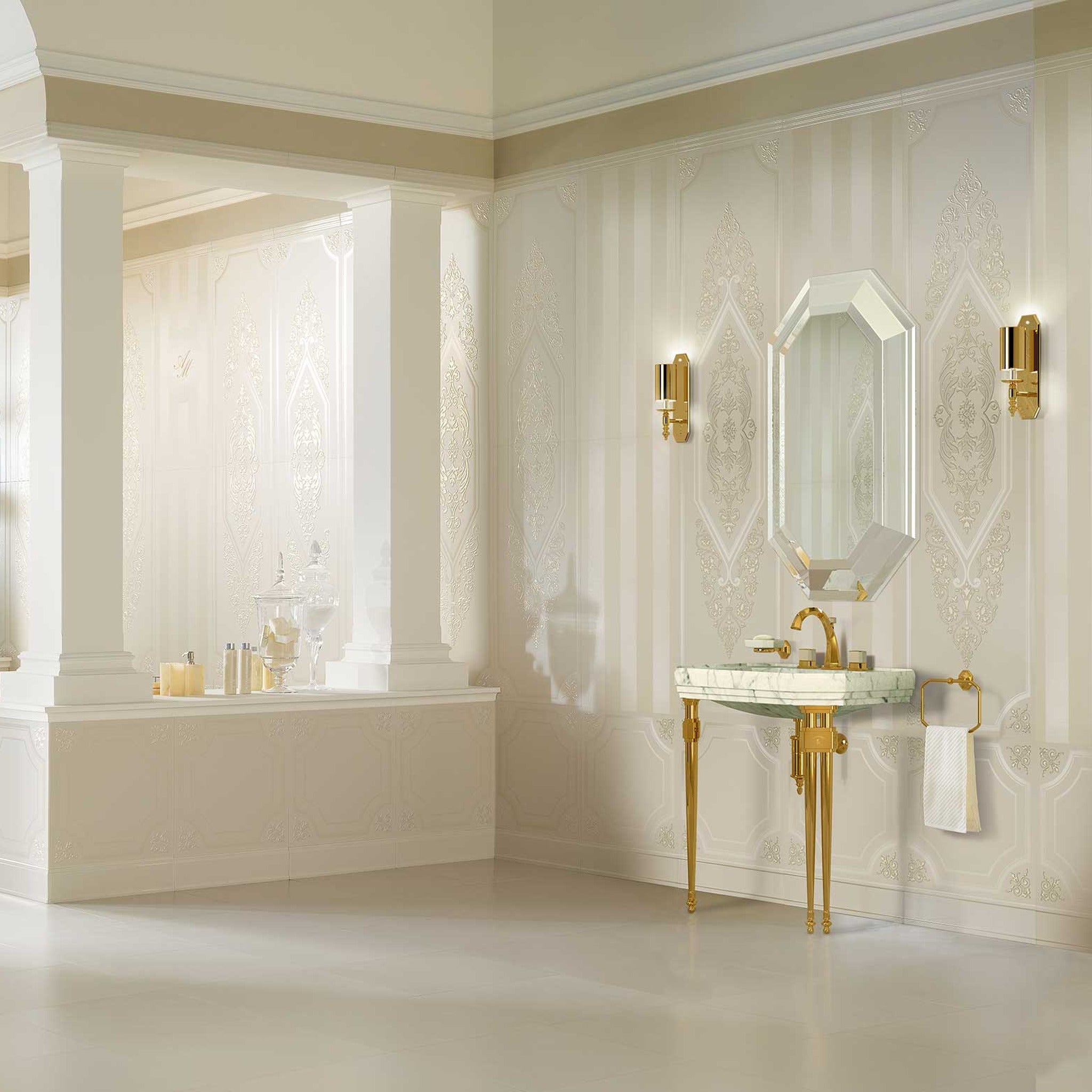 Petracer Michelangelo Mermer Banyo Sahnesi