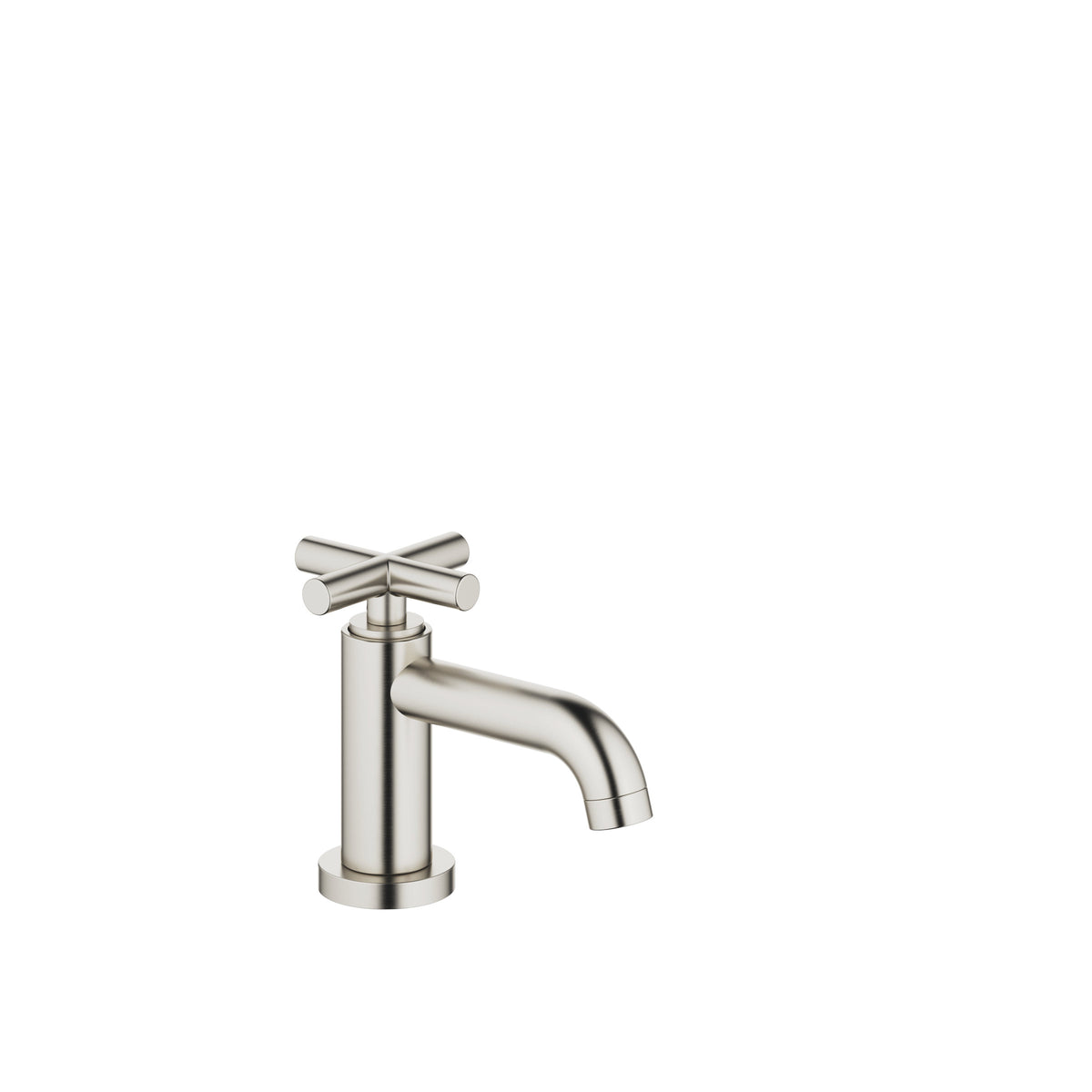 Dornbracht TARA Tek Su Girişli Lavabo Musluğu, Soğuk Su — Fırçalanmış Platin