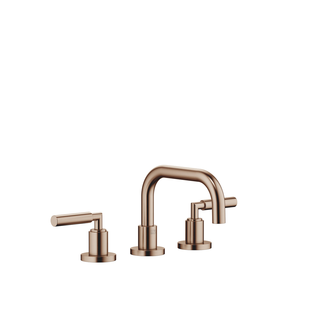 Dornbracht TARA Üç Delikli Lavabo Bataryası, Kumandalı Süzgeçli — Fırçalanmış Bronz (PVD)
