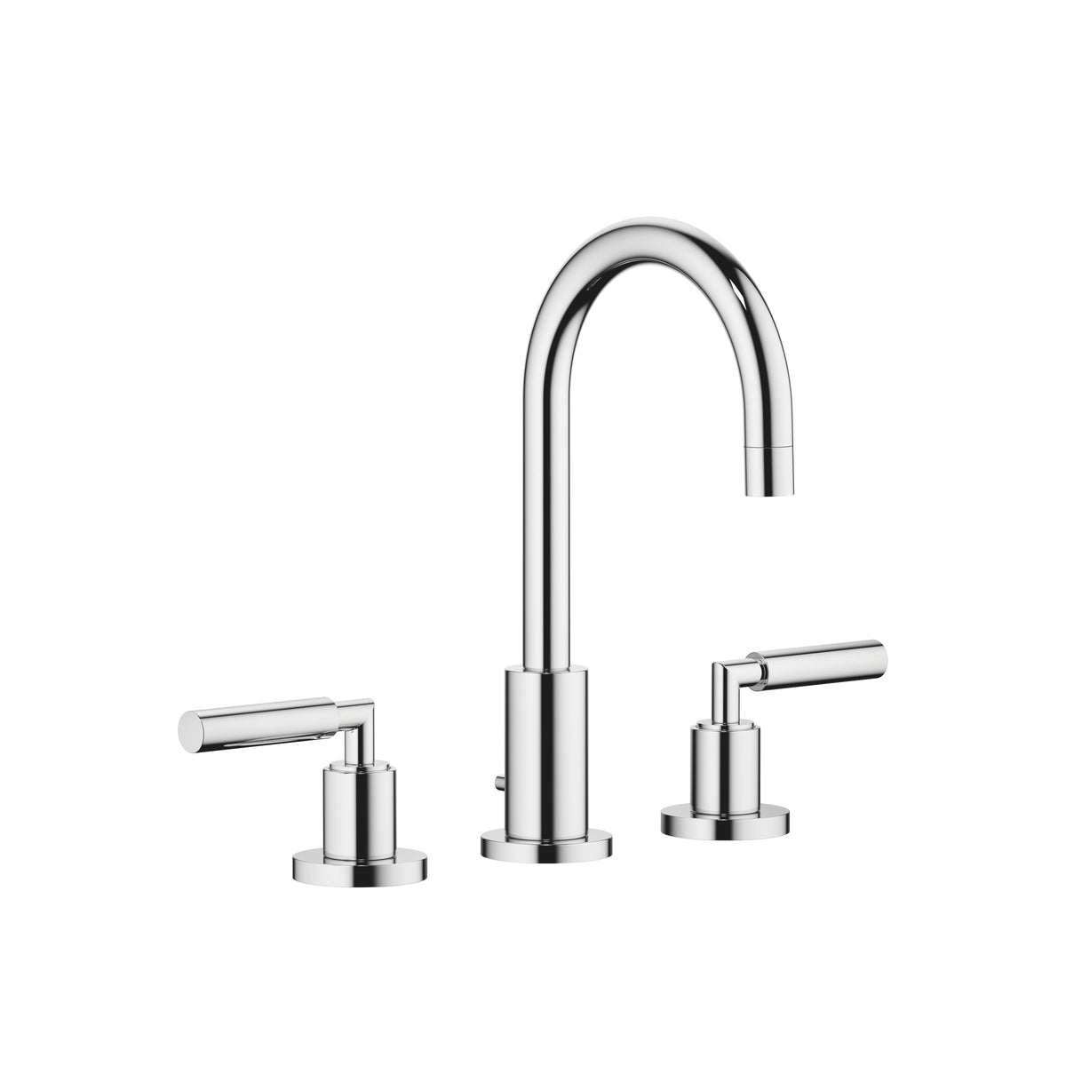 Dornbracht TARA Üç Delikli Lavabo Bataryası, Kumandalı Süzgeçli — Krom