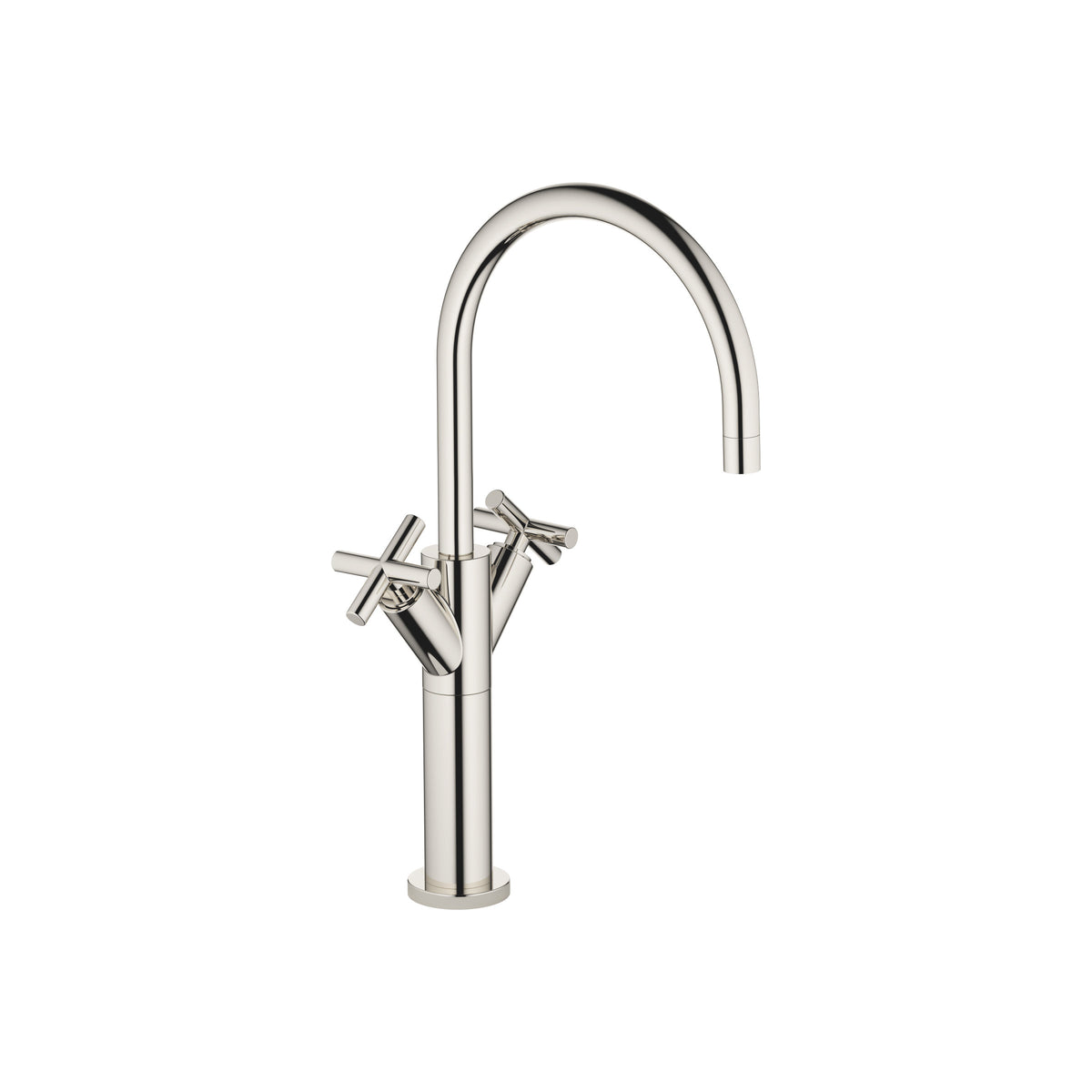 Dornbracht TARA Tek Delikli Yüksek Tabanlı Lavabo Bataryası, Süzgeçsiz — Platin