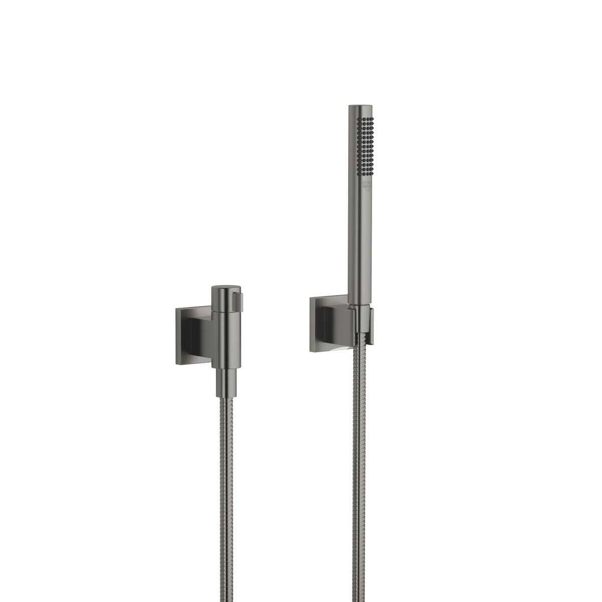 Dornbracht SERIES SPECIFIC El Duşu Seti Ayrı Rozetli Debi Ayarlı — Fırçalanmış Koyu Platin