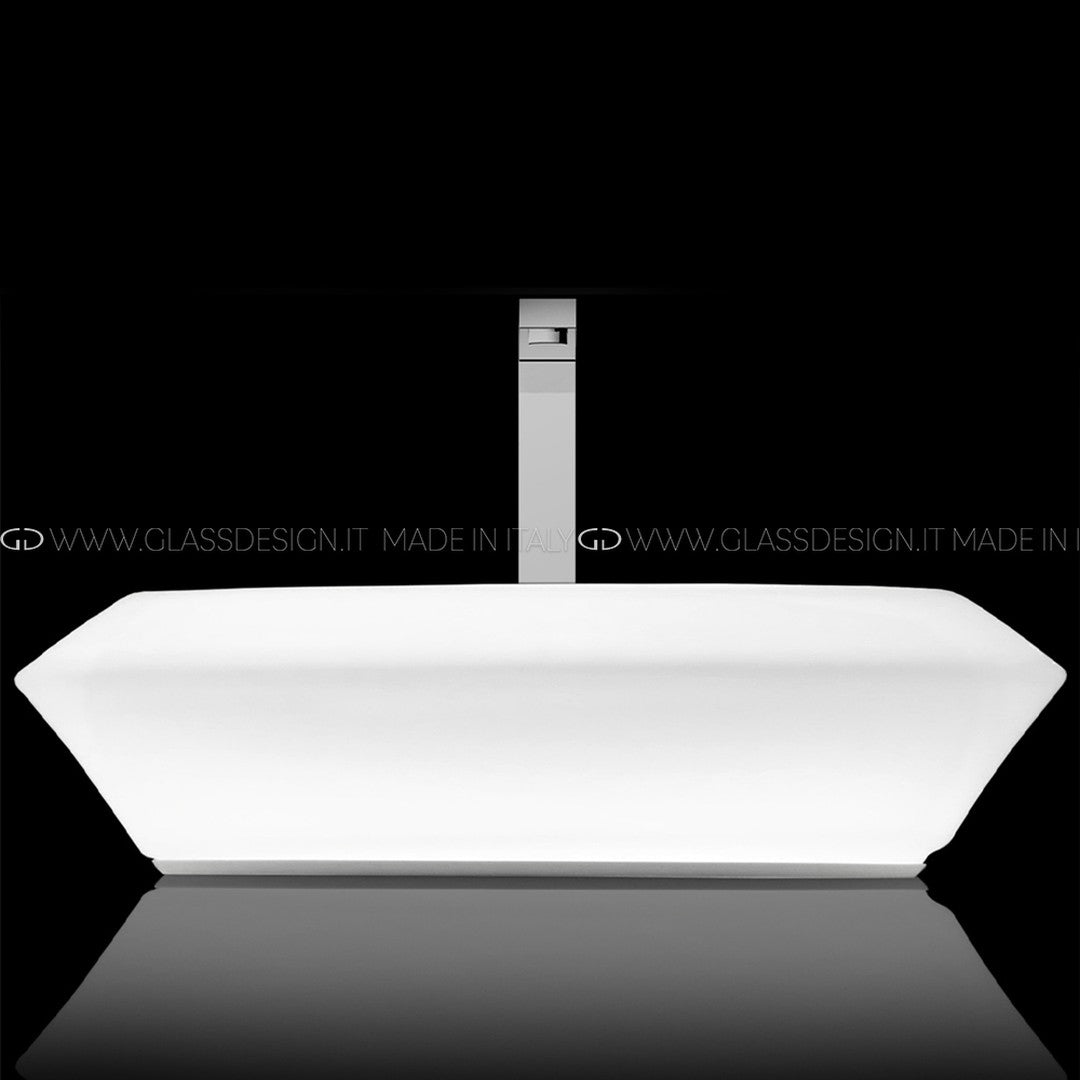 Glass Design Isola: LED Işıklı Murano Cam Lüks Banyo Koleksiyonu