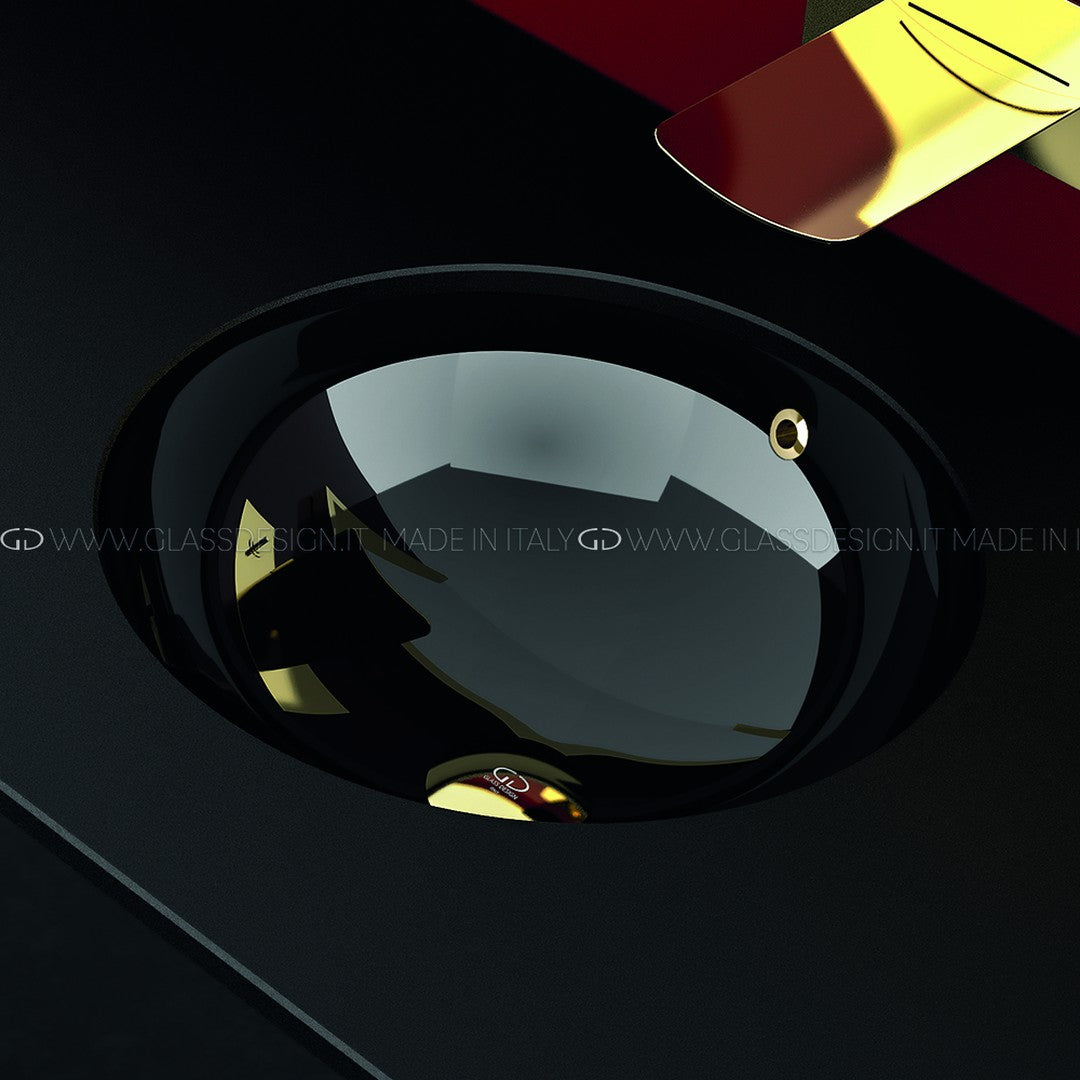 Glass Design Bolla: Siyah Kristal Lüks Banyo Koleksiyonu