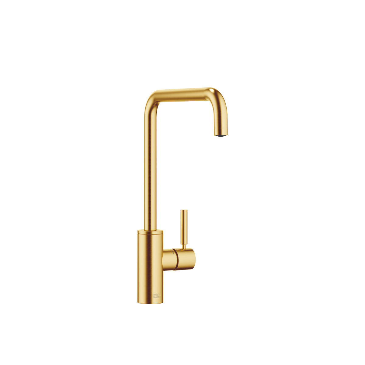 Dornbracht META SQUARE Tek Kollu Batarya — Fırçalanmış Durabrass (23 ayar Altın)