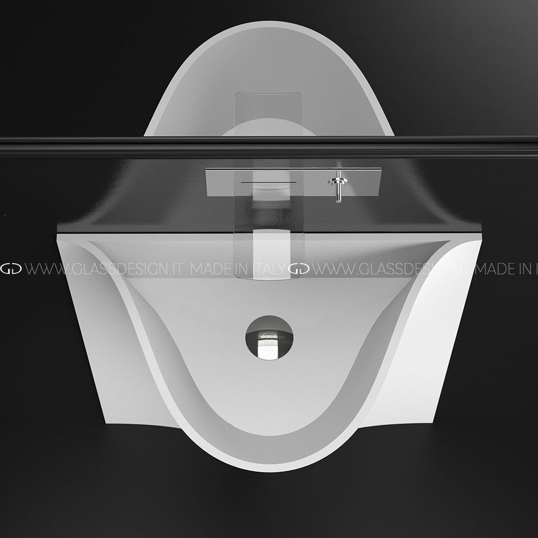 Glass Design Tempo: Mat Beyaz ve Altın Yapraklı Seramik Lavabo Koleksiyonu