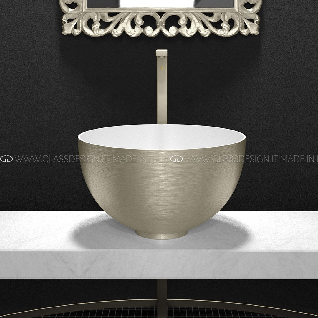 Glass Design Cocoon Metal: Kristal Çanak Lavabo Koleksiyonu