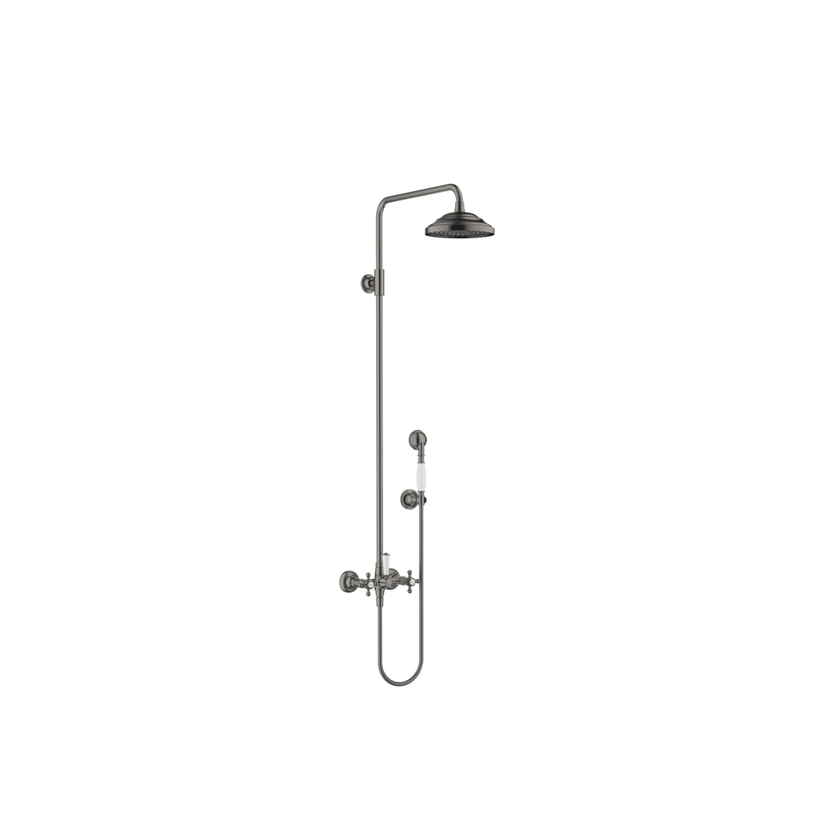 Dornbracht MADISON Duş Kolonu Duş Bataryalı 200 mm — Fırçalanmış Koyu Platin