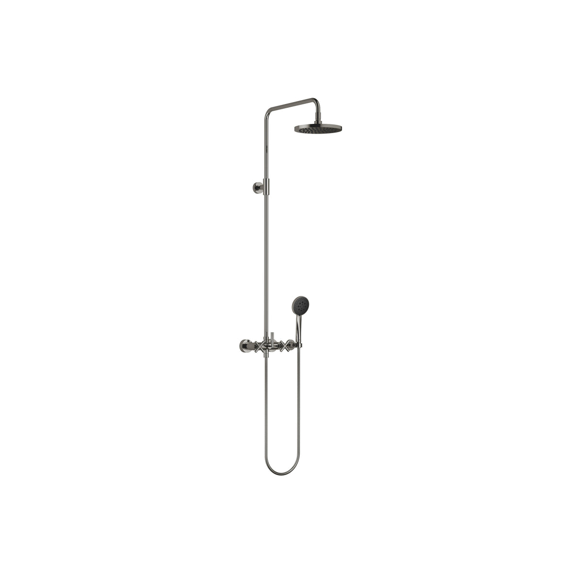 Dornbracht TARA Duş Kolonu, Duş Bataryalı 220 mm — Koyu Krom