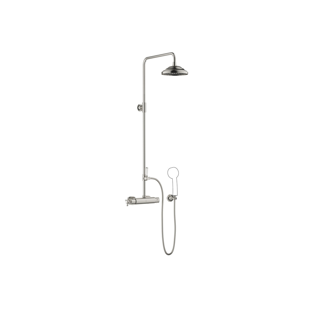Dornbracht MADISON Duş Kolonu Duş Termostatlı 200 mm — Fırçalanmış Platin