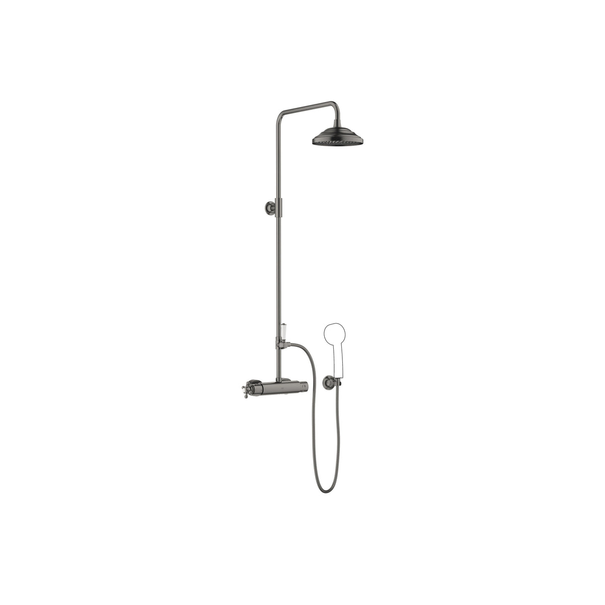 Dornbracht MADISON Duş Kolonu Duş Termostatlı 200 mm — Fırçalanmış Koyu Platin