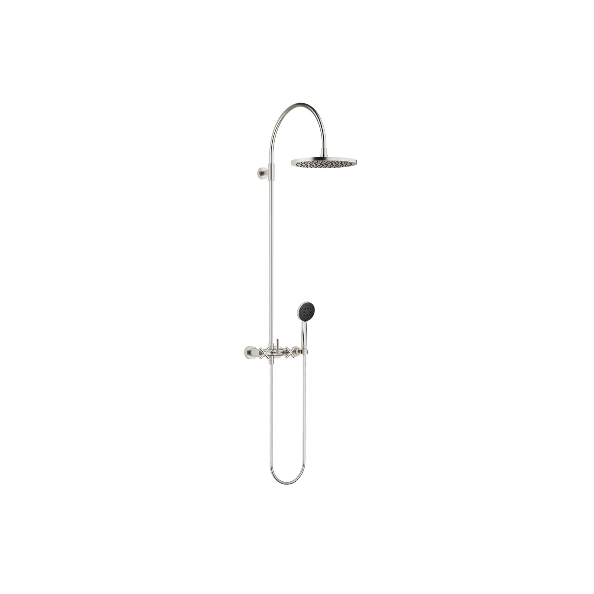 Dornbracht TARA Duş Kolonu, Duş Bataryalı 300 mm — Fırçalanmış Platin