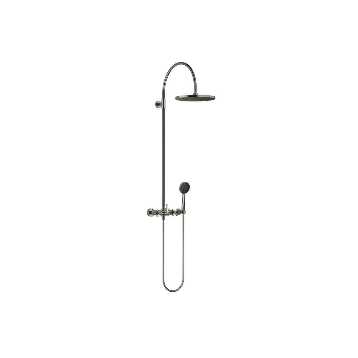 Dornbracht TARA Duş Kolonu, Duş Bataryalı 300 mm — Koyu Krom