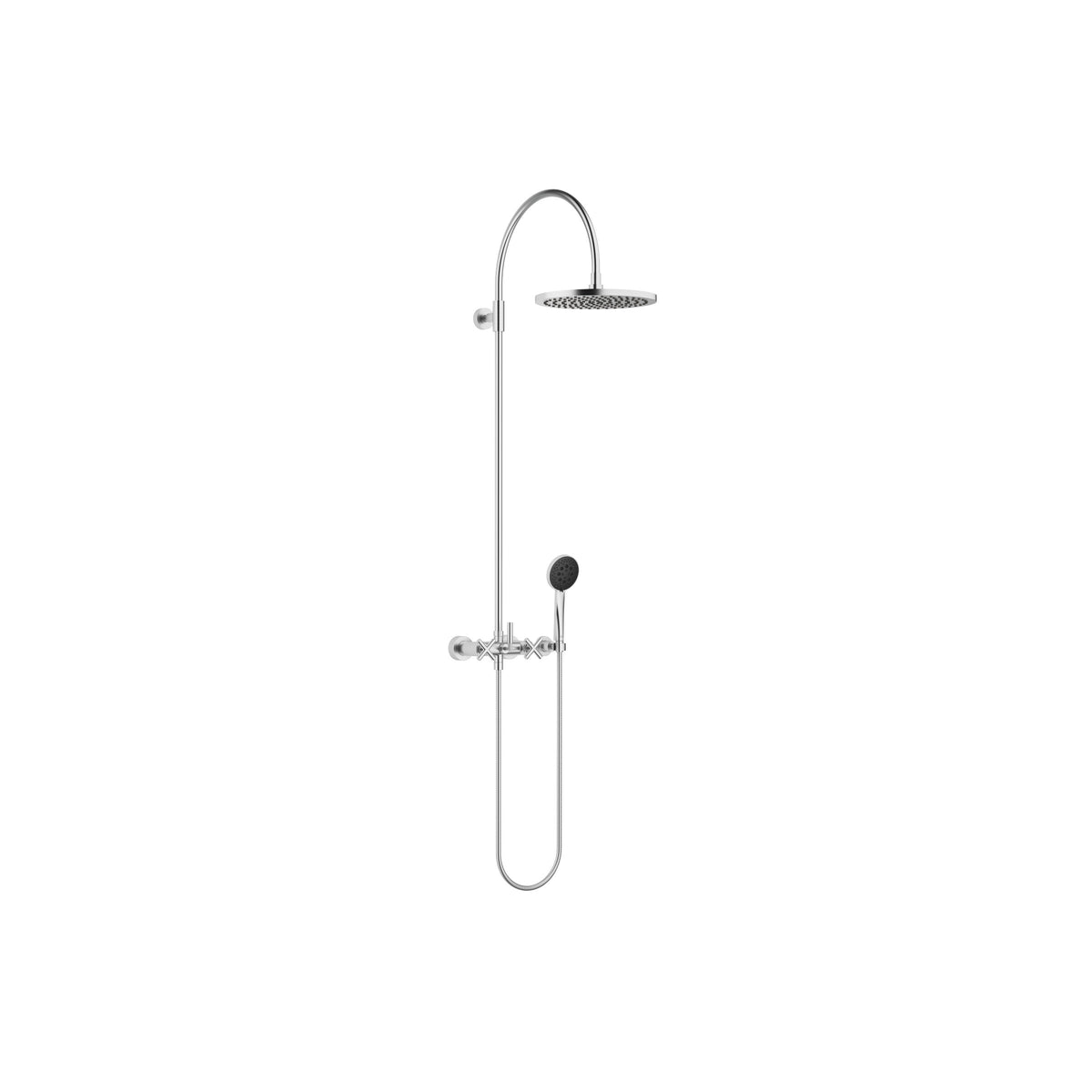 Dornbracht TARA Duş Kolonu, Duş Bataryalı 300 mm — Fırçalanmış Krom