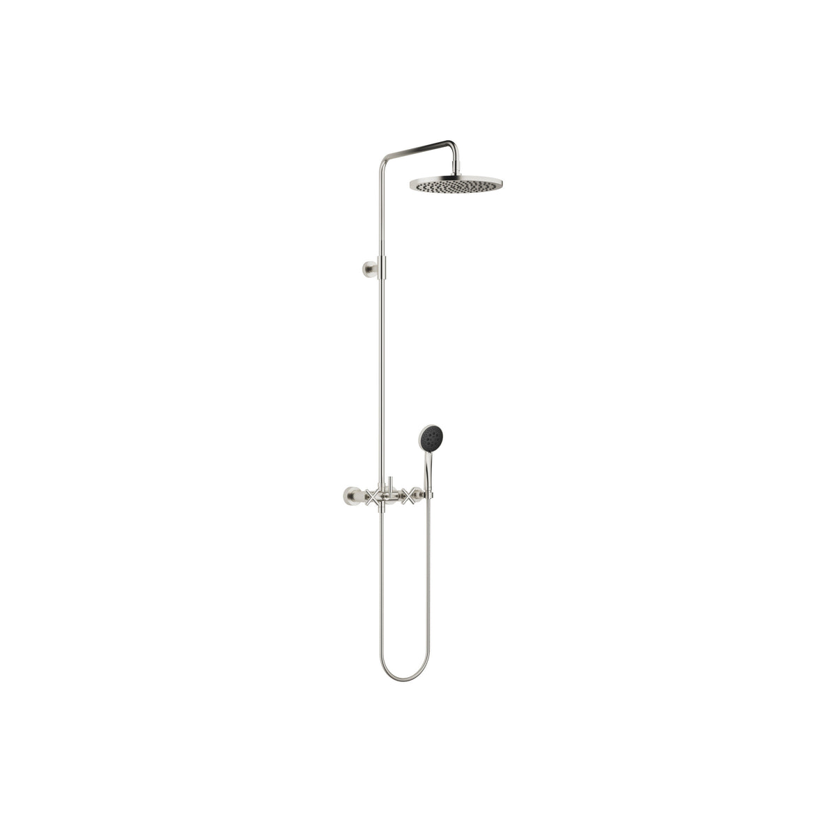 Dornbracht TARA Duş Kolonu, Duş Bataryalı 300 mm — Fırçalanmış Platin
