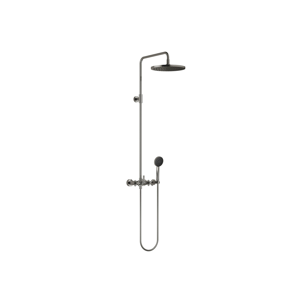 Dornbracht TARA Duş Kolonu, Duş Bataryalı 300 mm — Koyu Krom